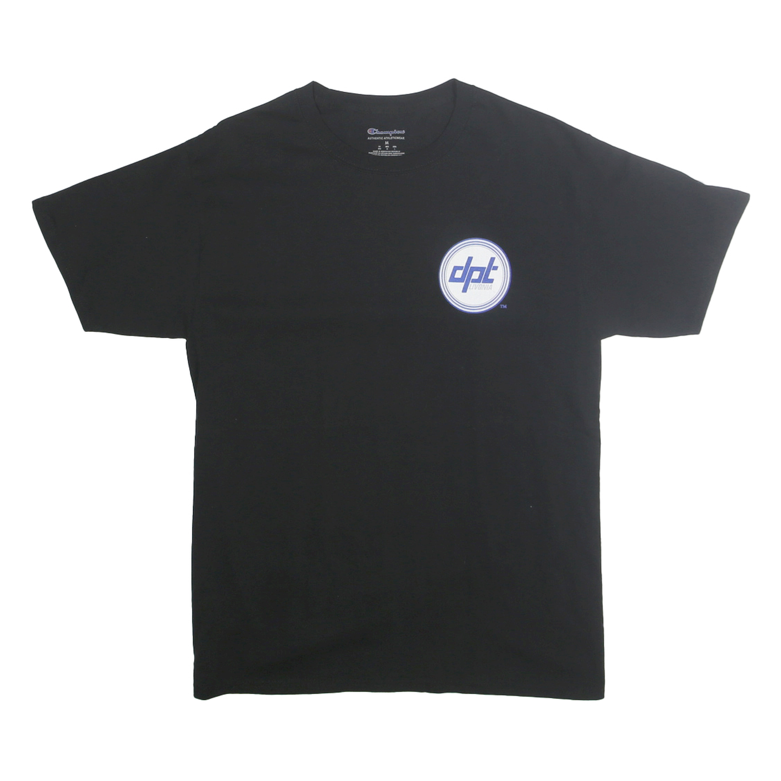 CHAMPION Mens Black Graphic T-Shirt M Short Sleeve Crew Neck Cotton Casual Refurbished - N/A refurbished available on Cerqular