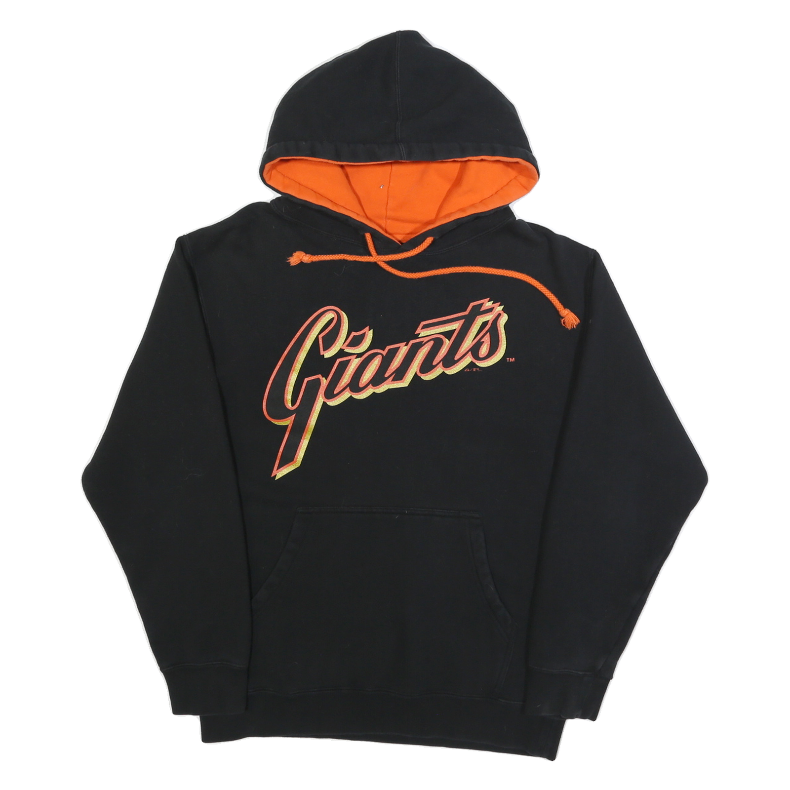 Mens Black & Orange Giants Hoodie S Cotton Blend Pullover Hooded Sweatshirt Refurbished - N/A refurbished available on Cerqular