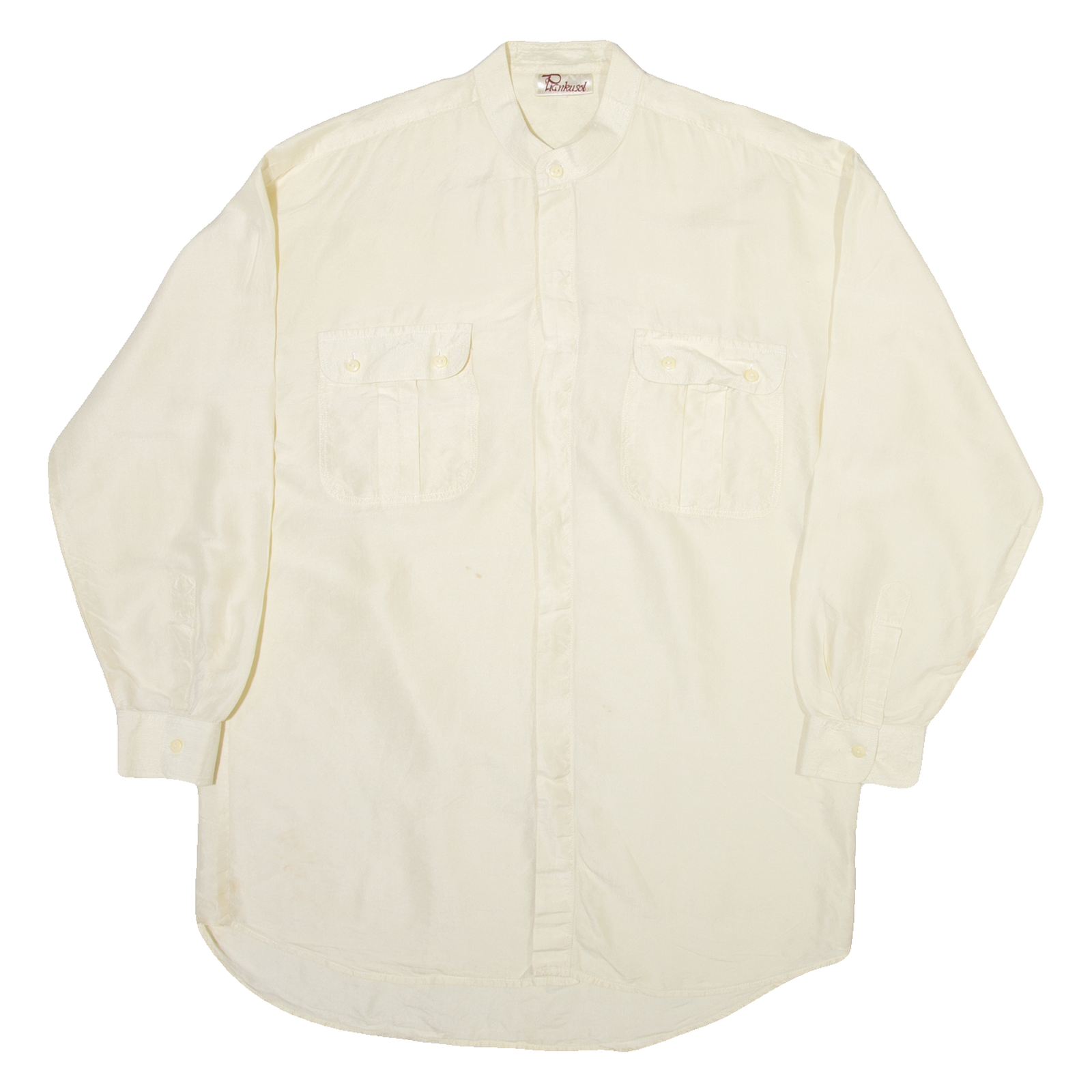 PIANKUSOL Mens Plain Shirt Yellow Long Sleeve L Refurbished - N/A refurbished available on Cerqular