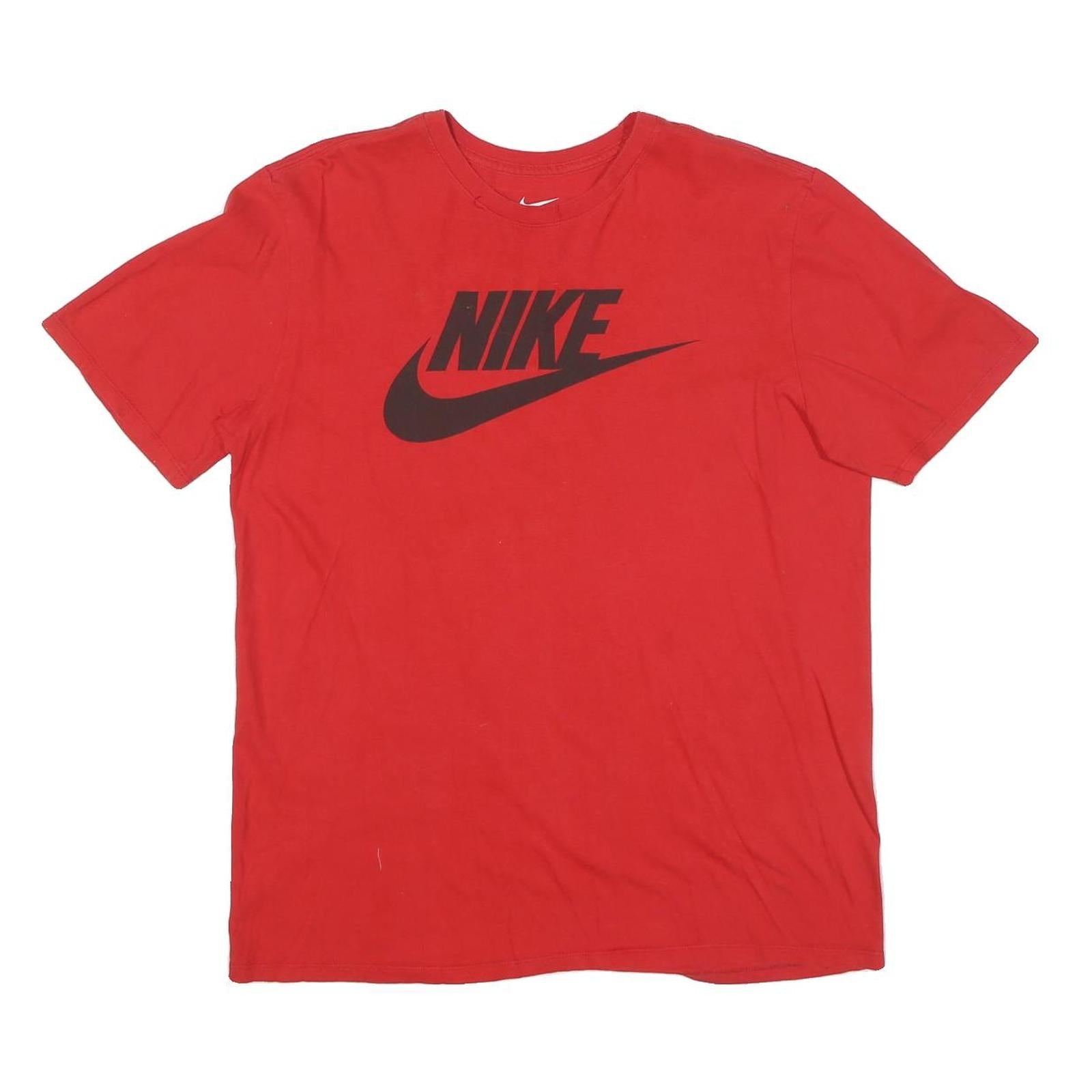 NIKE Mens Red Classic T-Shirt L Short Sleeve Crew Neck Cotton Blend Refurbished - N/A refurbished available on Cerqular
