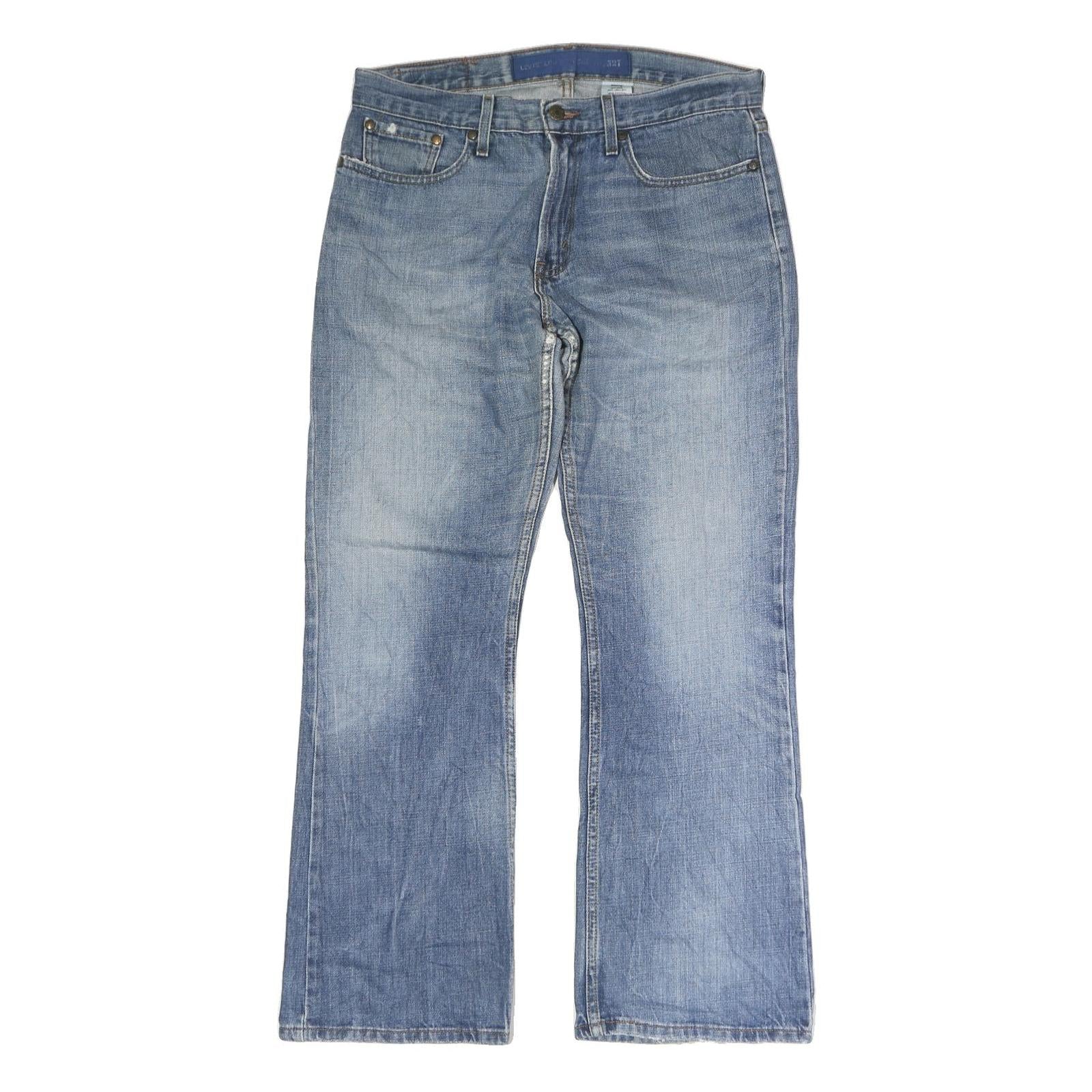 LEVI'S Mens Regular Fit Blue Denim Button Jeans W36 L31 Classic Straight Cotton Refurbished - N/A refurbished available on Cerqular