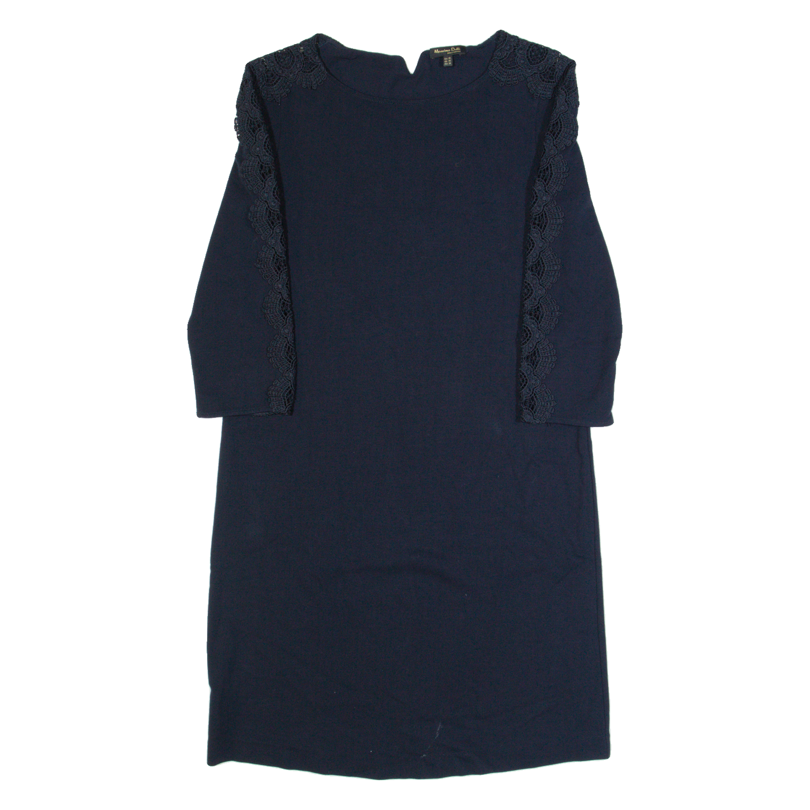 MASSIMO DUTTI Oversized Womens Shift Dress Blue Long Sleeve Knee Length XS Refurbished - N/A refurbished available on Cerqular