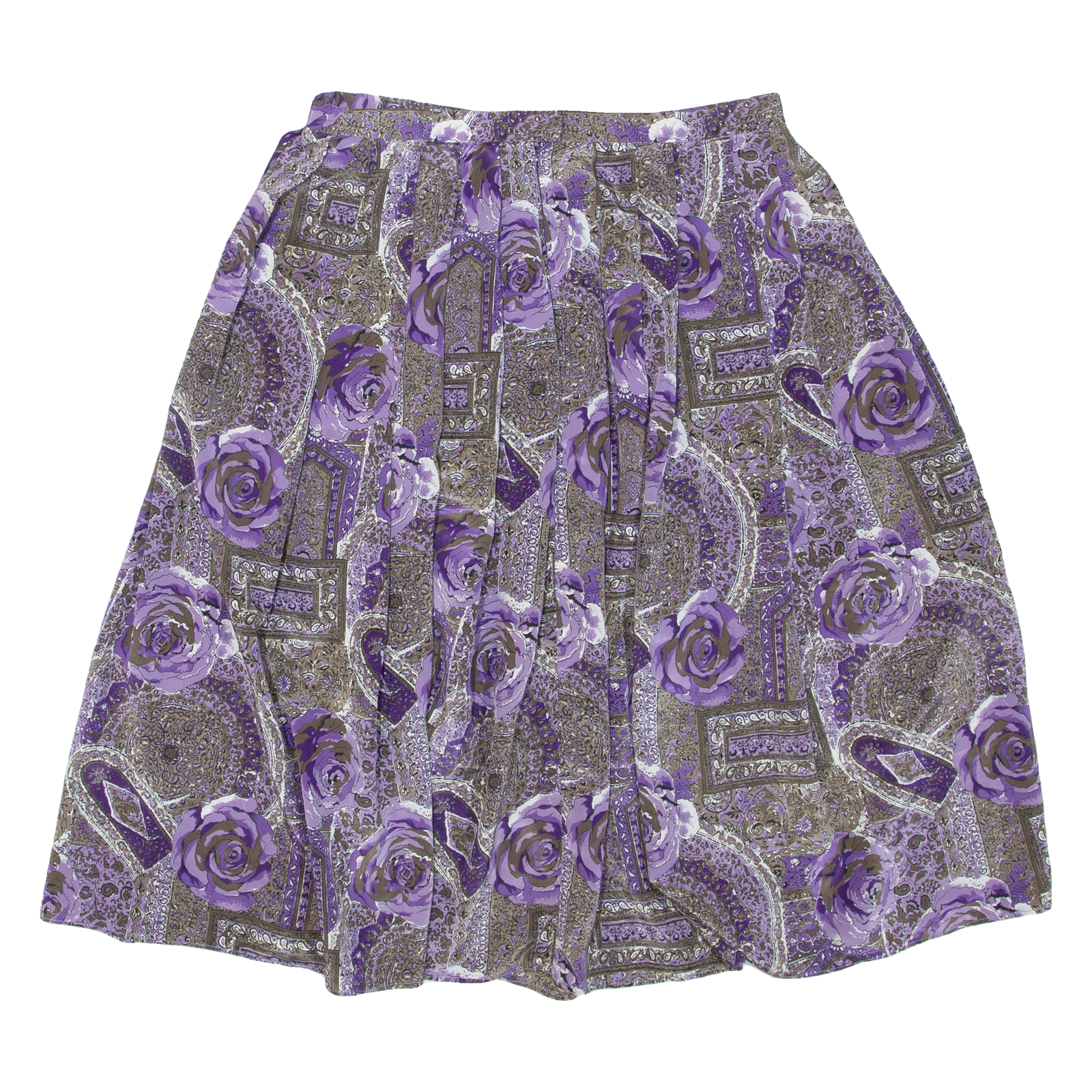 Buy Womens Pleated Skirt Purple Knee Length Floral M Refurbished - $18.19 Womens Pleated Skirt Purple Knee Length Floral M Refurbished - N/A refurbished available on Cerqular