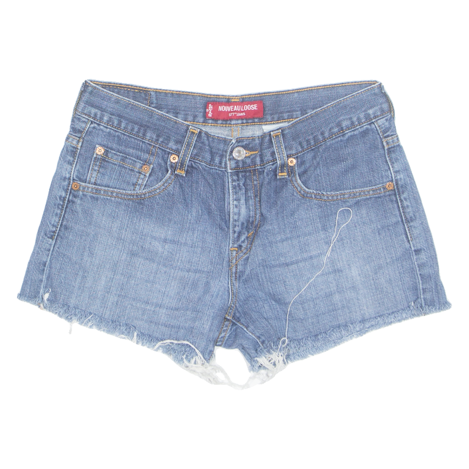 LEVI'S Nouveau Cut Off 577 Womens Denim Shorts Blue Relaxed M W30 Refurbished - N/A refurbished available on Cerqular