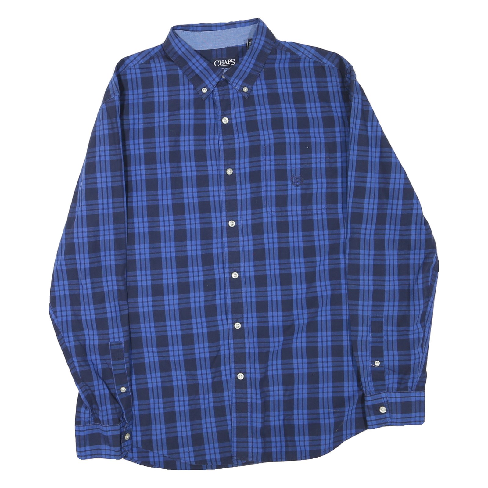 Buy CHAPS Mens Blue Check Shirt L Button Down Collar Classic Fit Long Sleeve Refurbished - $27.29 CHAPS Mens Blue Check Shirt L Button Down Collar Classic Fit Long Sleeve Refurbished - N/A refurbished available on Cerqular