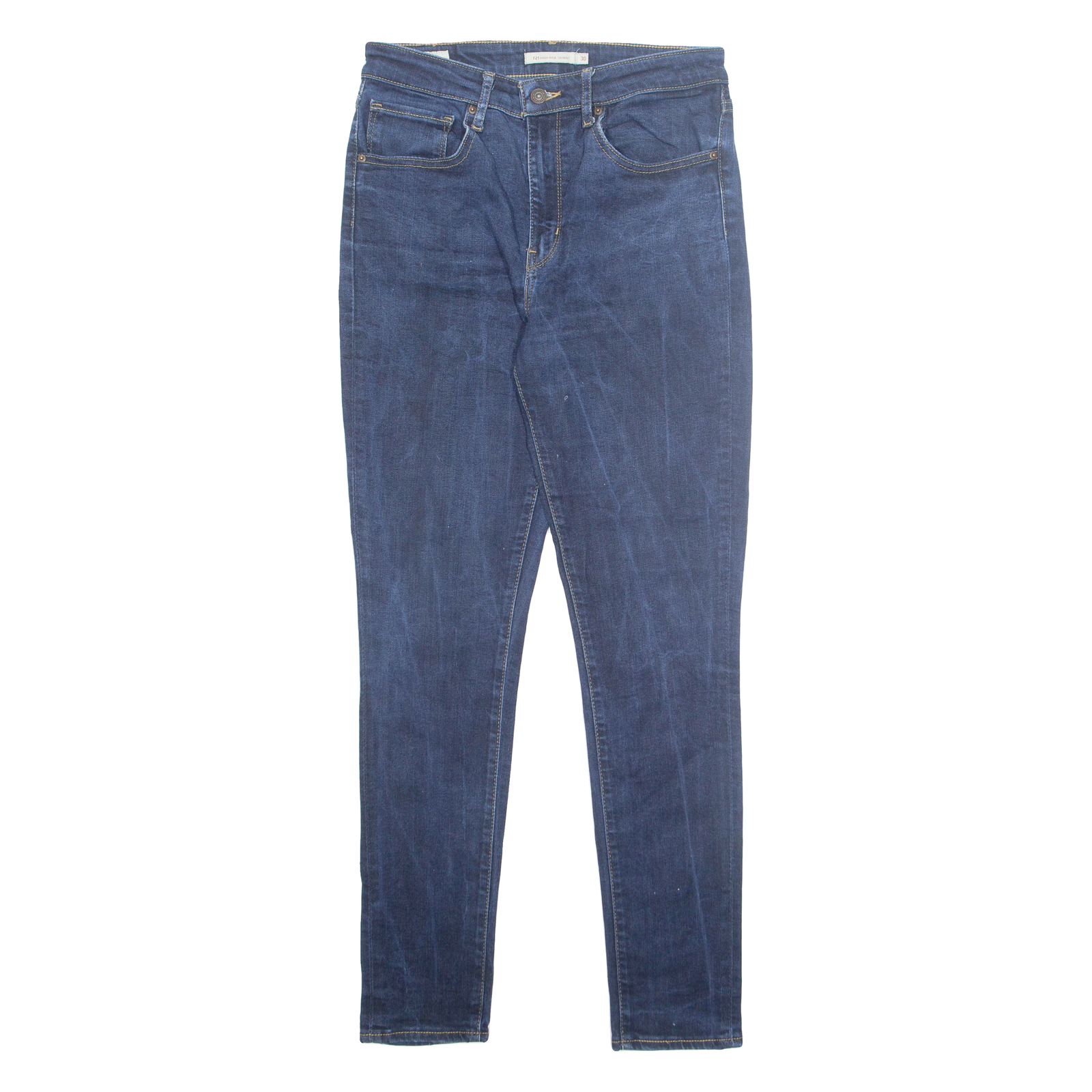 LEVI'S 721 BIG E Womens Jeans Blue Regular Skinny W30 L30 Refurbished - N/A refurbished available on Cerqular