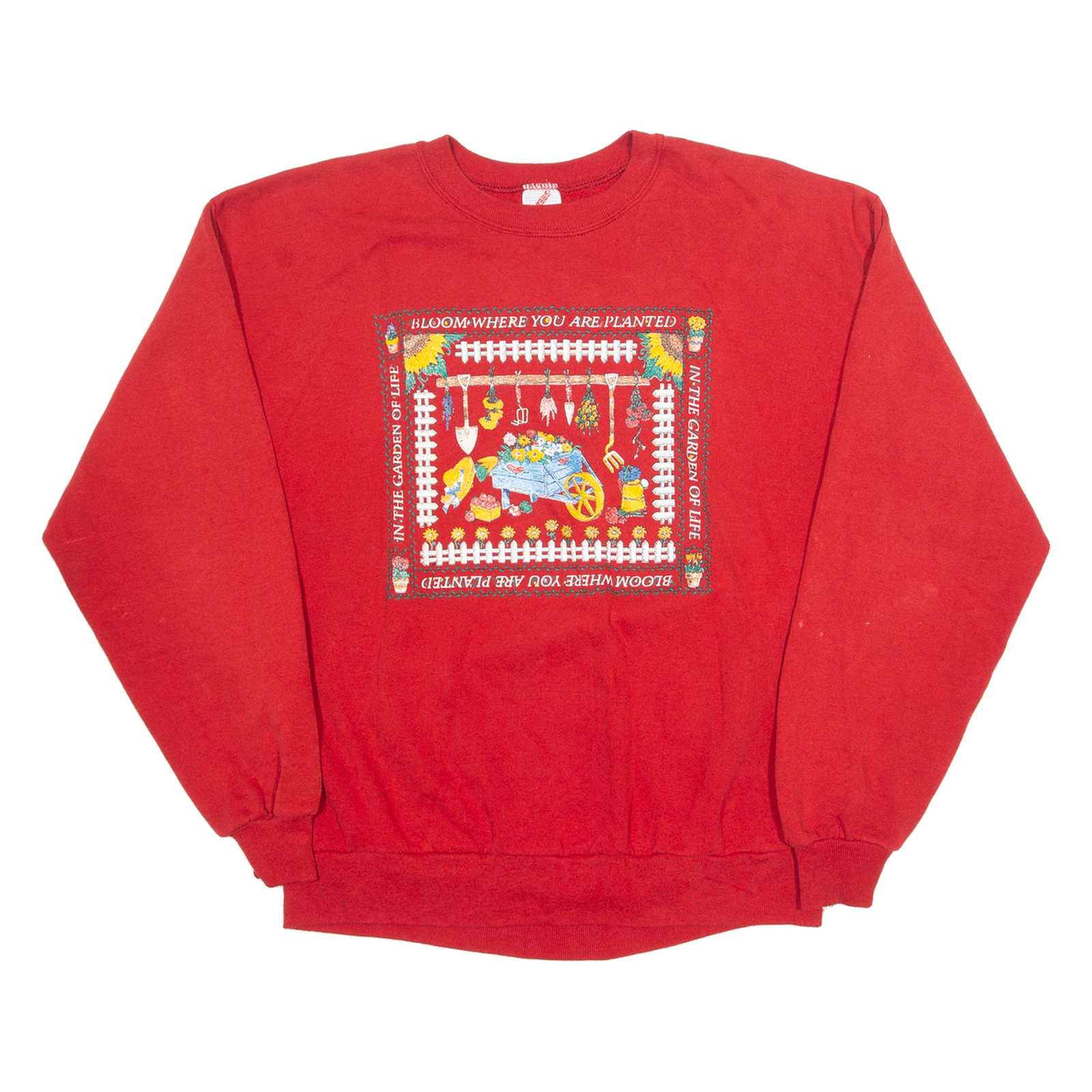 JERZEES Garden Womens Sweatshirt Red Crew Neck L Refurbished - N/A refurbished available on Cerqular
