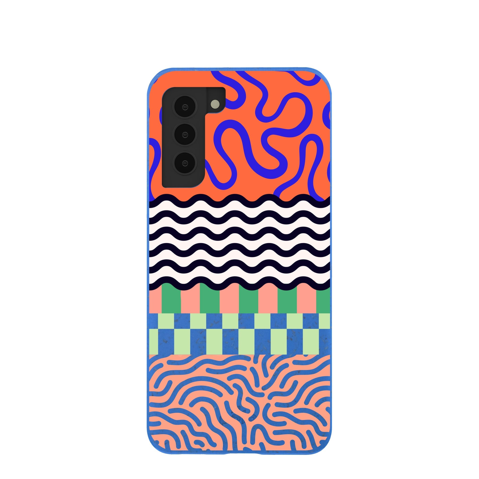 Electric Blue Tangerine Mix Samsung Galaxy S21 Case Refurbished - Pela Case refurbished available on Cerqular