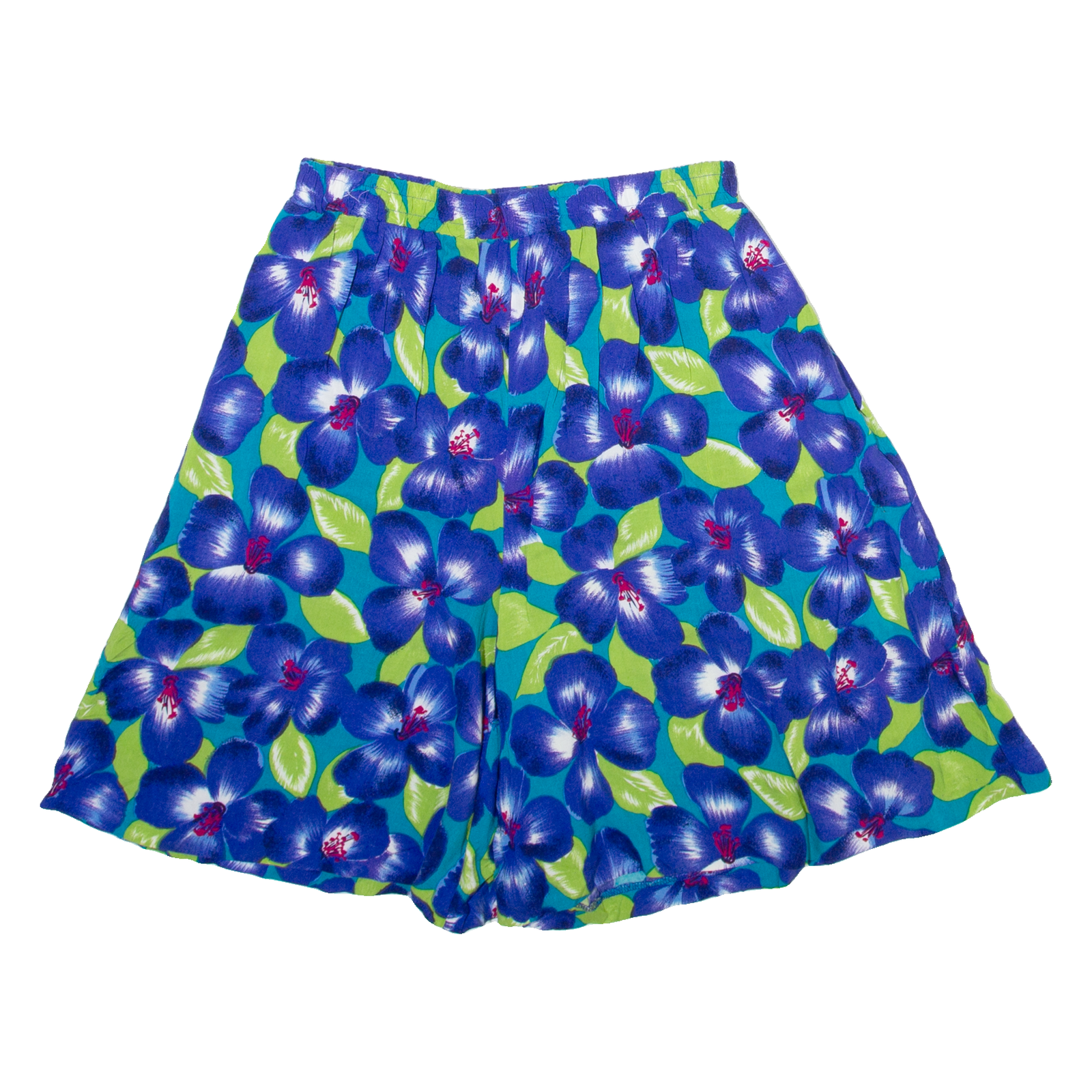 SK WEAR Womens Casual Shorts Blue Floral XXS W24 Refurbished - N/A refurbished available on Cerqular