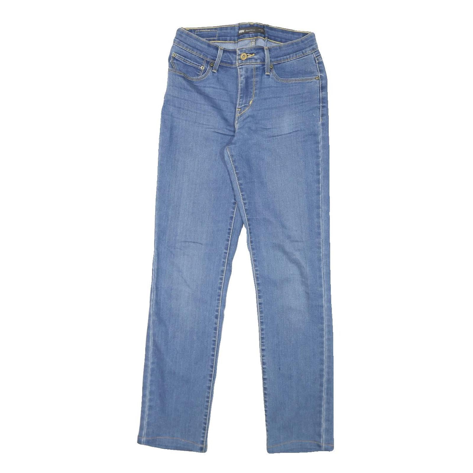 LEVI'S Womens Jeans Blue Slim Straight Denim Medium W26 L28 Stylish Zip Refurbished - N/A refurbished available on Cerqular