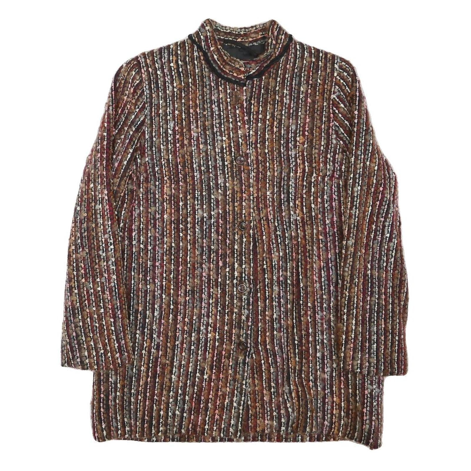 Buy Womens Brown Button Jacket S Polyester Blend Striped Vintage Style Elegant Refurbished - $37.69 Womens Brown Button Jacket S Polyester Blend Striped Vintage Style Elegant Refurbished - N/A refurbished available on Cerqular