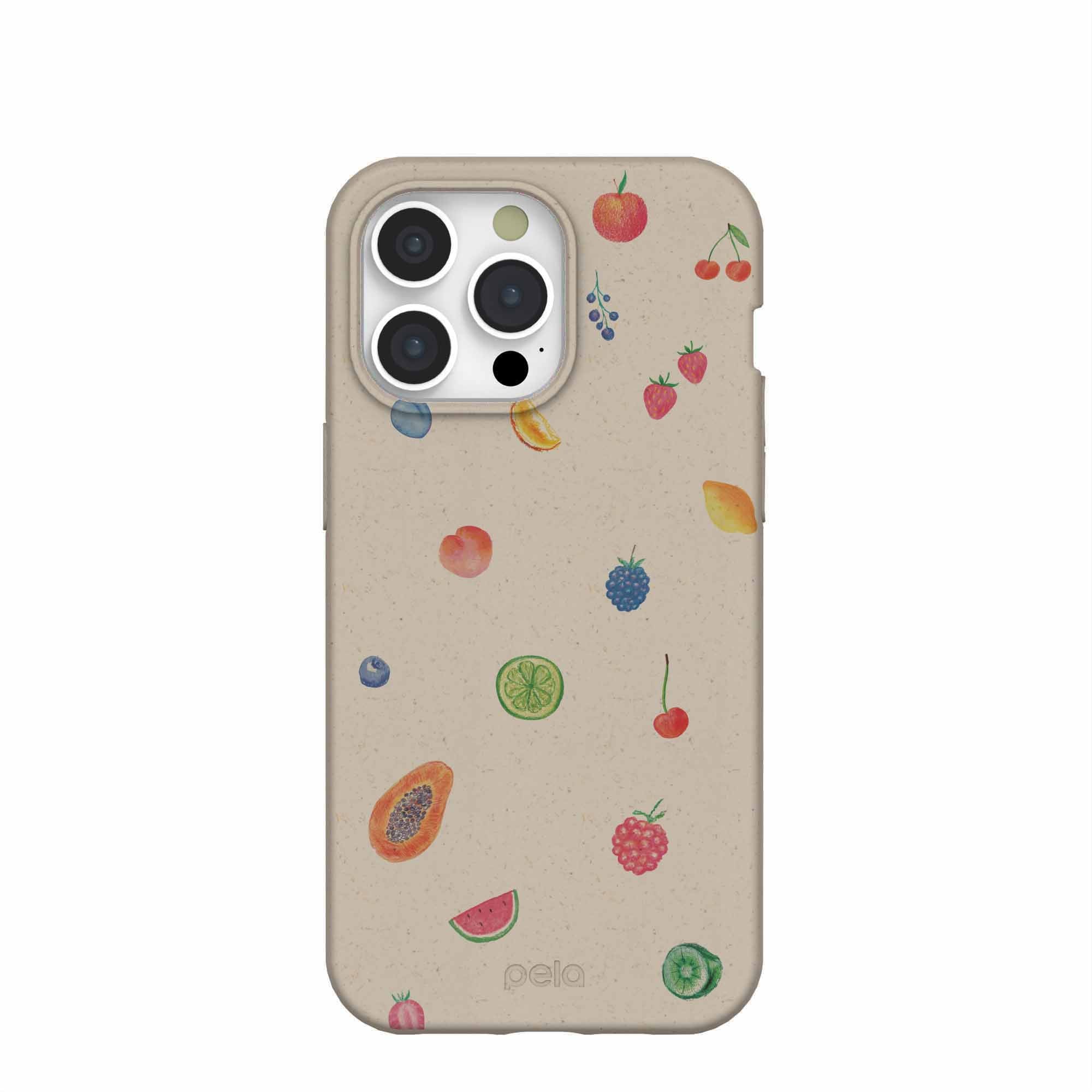 London Fog Lil Fruity iPhone 15 Pro Max Case Refurbished - Pela Case refurbished available on Cerqular