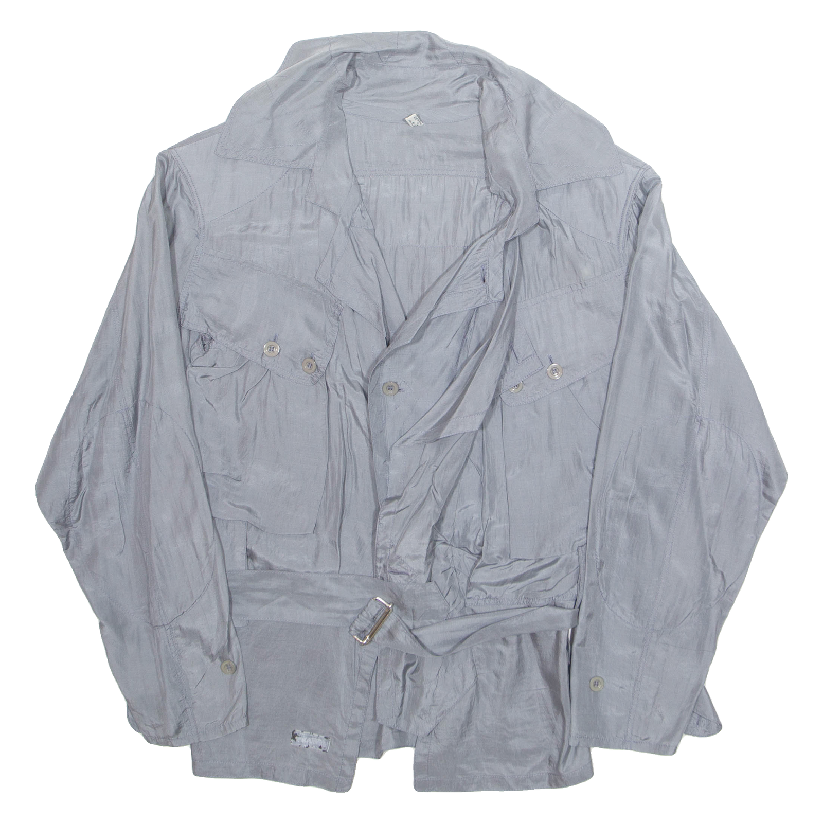 Womens Blouse Grey Collared Long Sleeve S Refurbished - N/A refurbished available on Cerqular