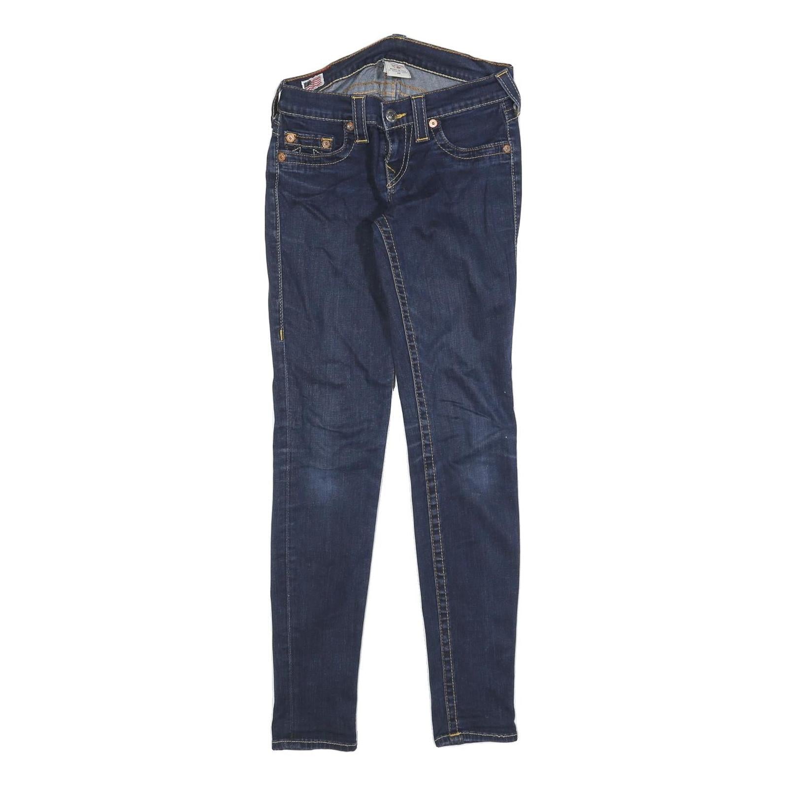 TRUE RELIGION Womens Jeans Blue Slim Skinny Denim Medium W28 L30 Stylish Refurbished - N/A refurbished available on Cerqular