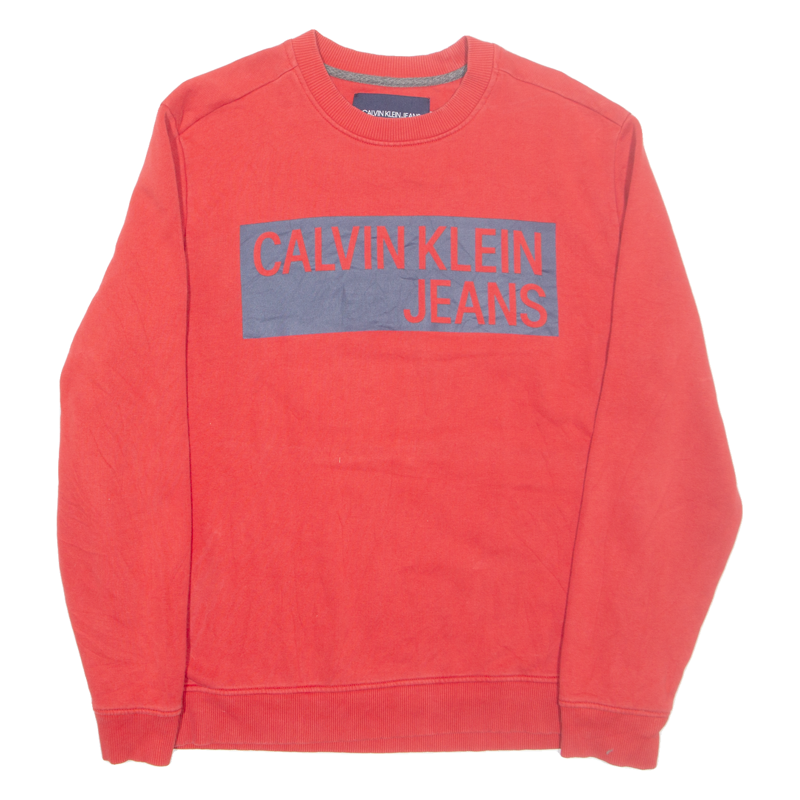 CALVIN KLEIN JEANS Mens Sweatshirt Red L Refurbished - N/A refurbished available on Cerqular