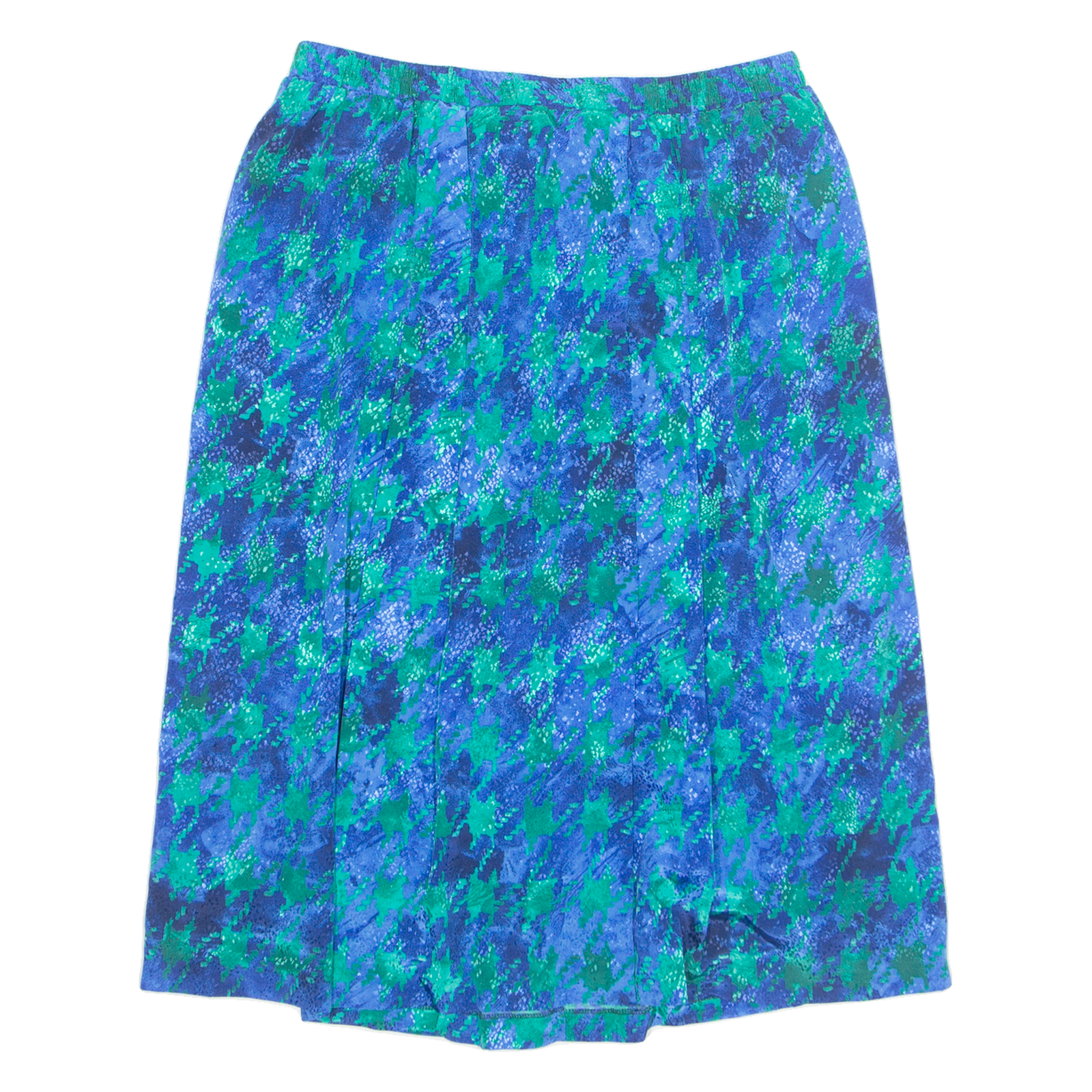 FRANKEN WALDER Womens A-Line Skirt Blue Midi 90s Crazy Pattern L Refurbished - N/A refurbished available on Cerqular