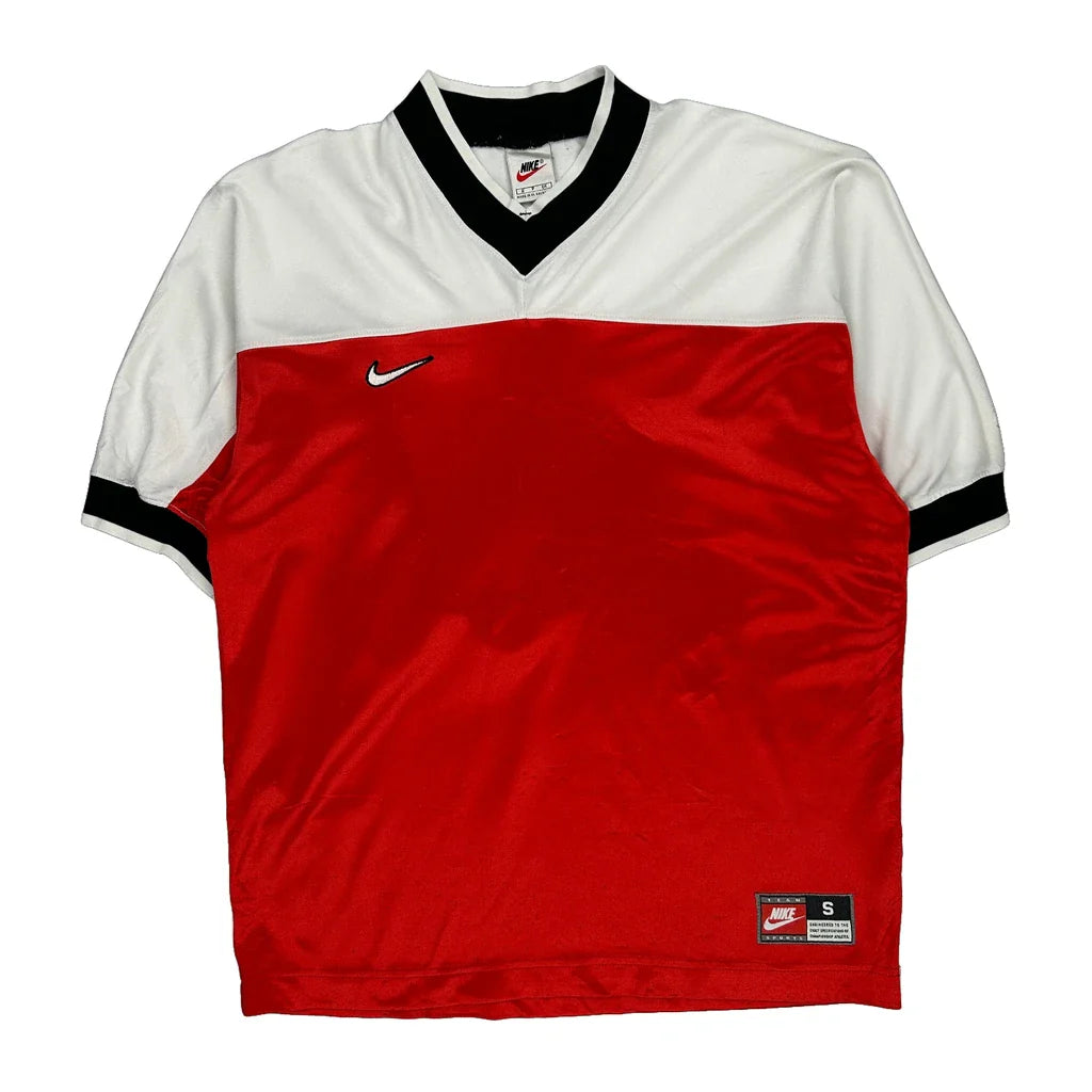 Nike Football Football Shirt - Small Black Polyester Refurbished - Thrifted (note: this is a term often used to describe second- refurbished available on Cerqular