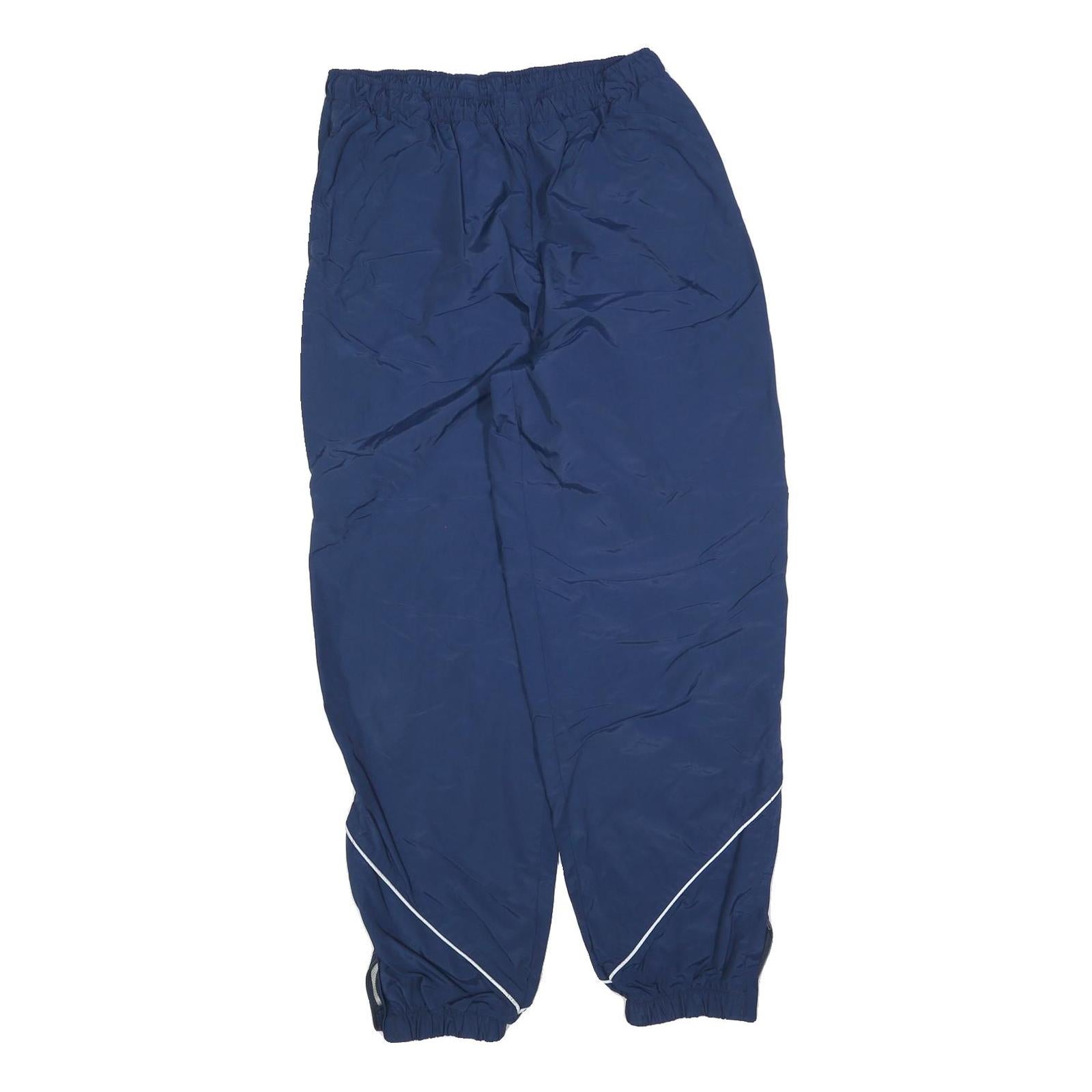 Mens Navy Blue Joggers L W32 L30 Relaxed Tapered Polyester Blend Track Pants Refurbished - N/A refurbished available on Cerqular