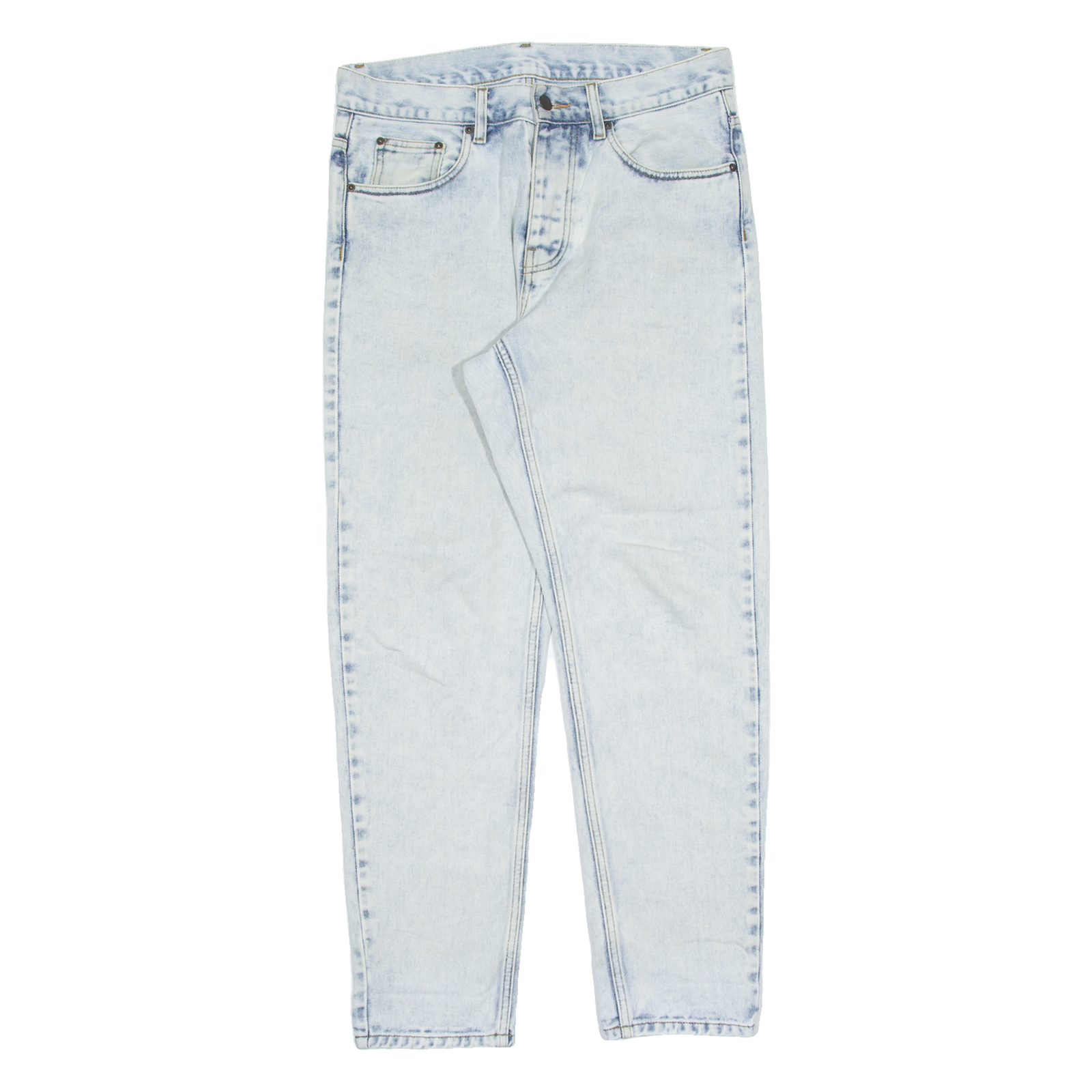 CARHARTT Newel Mens Jeans Blue Regular Tapered Acid Wash W32 L28 Refurbished - N/A refurbished available on Cerqular