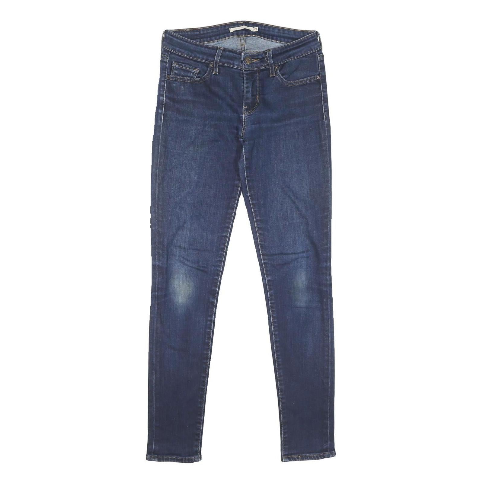 LEVI'S 711 Skinny Womens Jeans Blue Regular Skinny Denim Medium W26 L30 Refurbished - N/A refurbished available on Cerqular