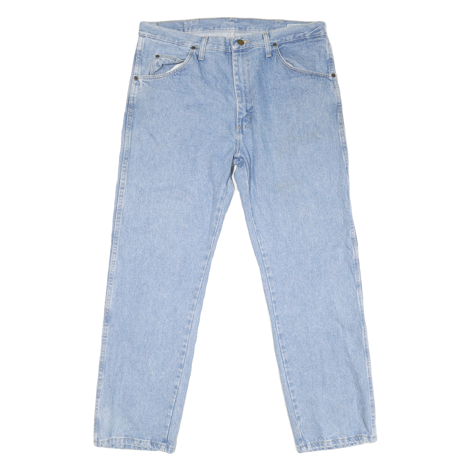 WRANGLER Mens Regular Fit Light Blue Denim Jeans W36 L30 Classic Cotton Zip Refurbished - N/A refurbished available on Cerqular