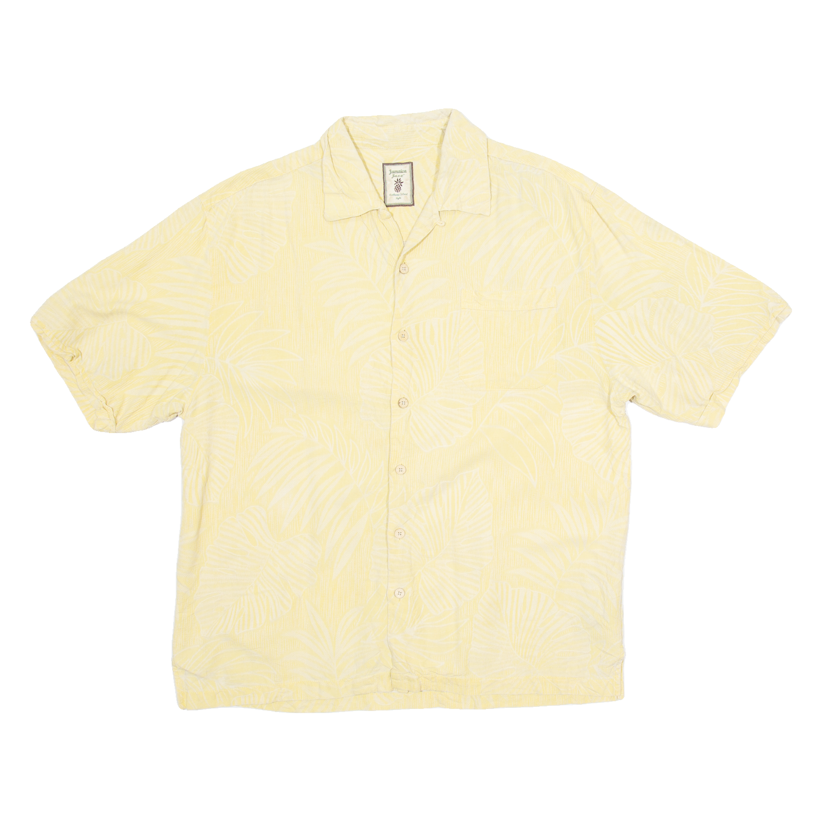 JAMAICA JAXX Mens Hawaiian Shirt Yellow Crazy Pattern M Refurbished - N/A refurbished available on Cerqular