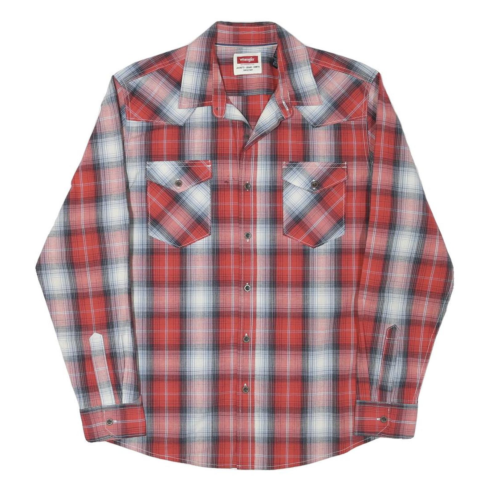 Buy WRANGLER Mens Red & Grey Check Shirt M Classic Western Long Sleeve Button Refurbished - $29.89 WRANGLER Mens Red & Grey Check Shirt M Classic Western Long Sleeve Button Refurbished - N/A refurbished available on Cerqular