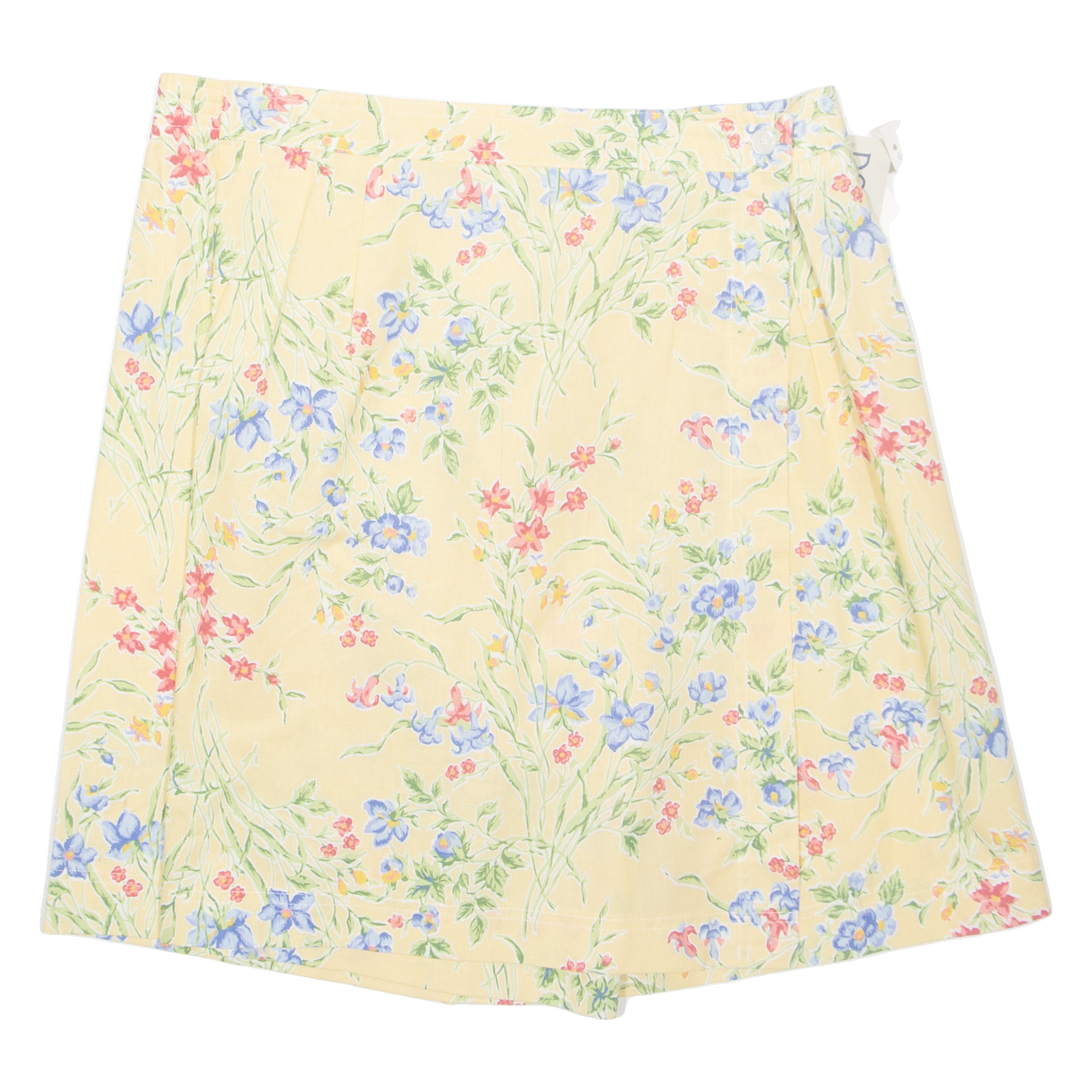 DONNELLY Womens Wrap Skirt Yellow Knee Length Floral UK 12 Refurbished - N/A refurbished available on Cerqular