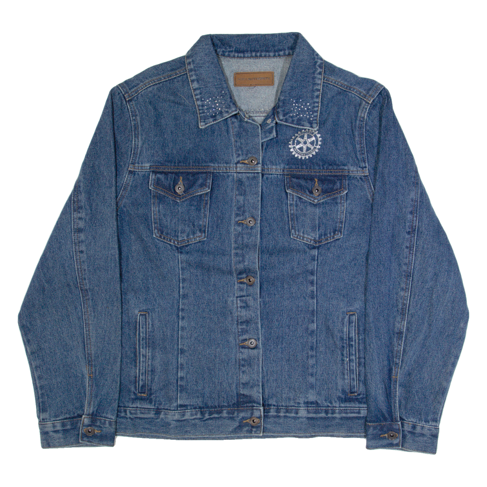 PORT AUTHORITY Womens Denim Jacket Blue 90s XL Refurbished - N/A refurbished available on Cerqular