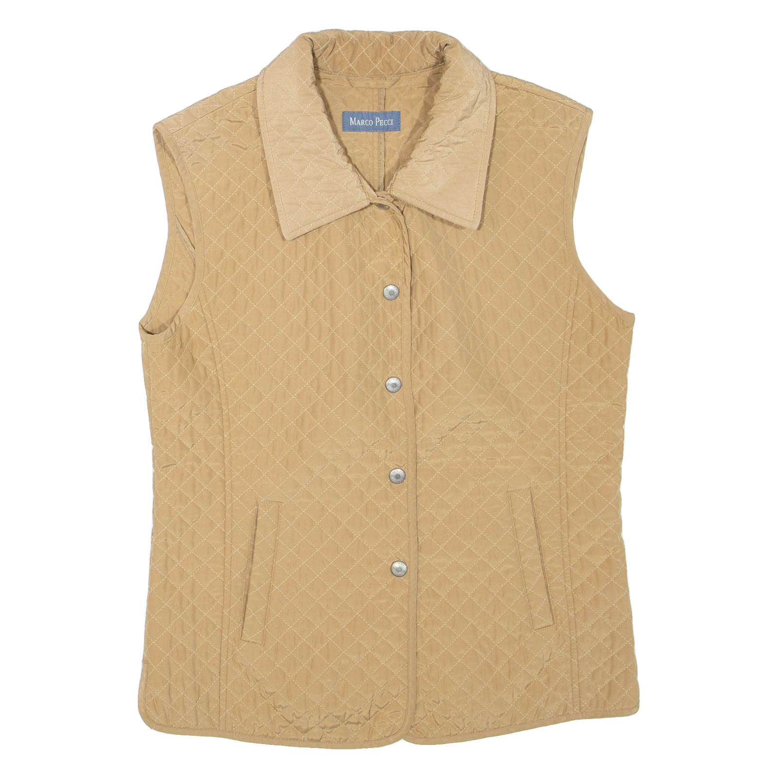 MARCO PECCI Womens Quilted Gilet Brown M Refurbished - N/A refurbished available on Cerqular