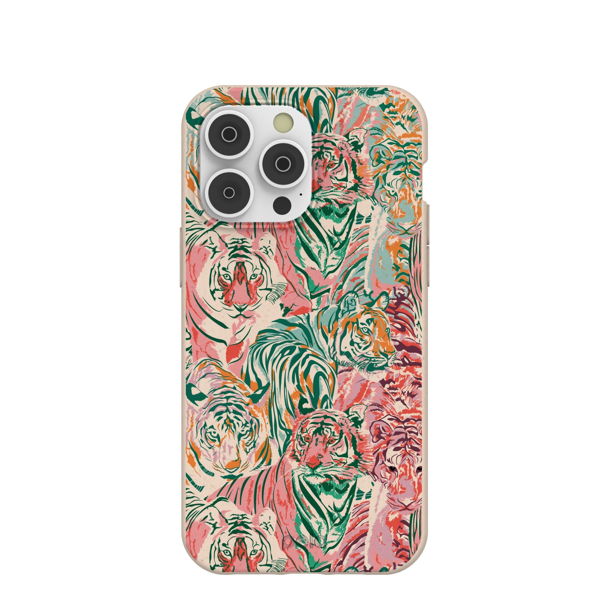 Seashell Hidden Tigers iPhone 14 Pro Max Case Refurbished - Pela Case refurbished available on Cerqular