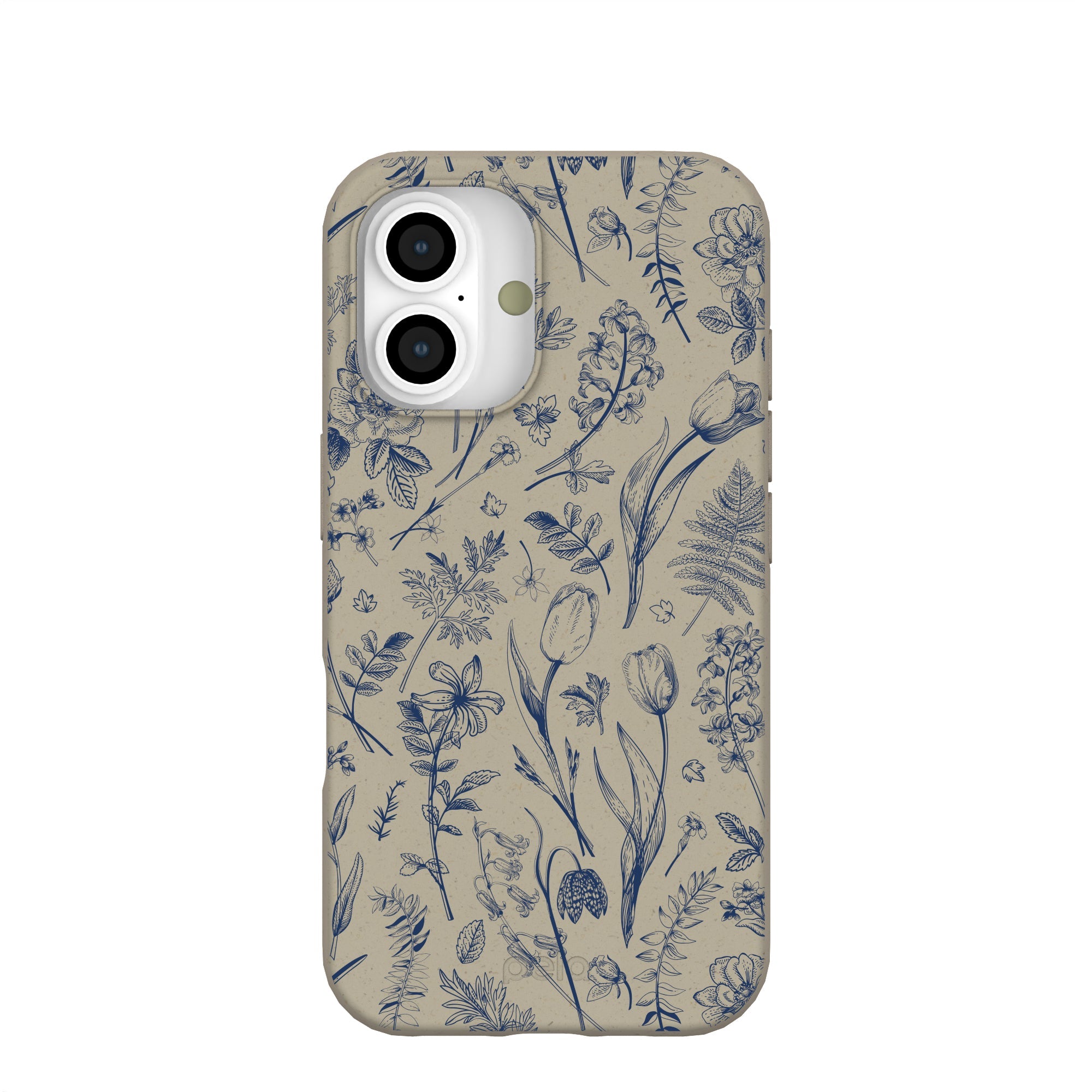 London Fog Indigo Bouquet iPhone 16 Case Refurbished - Pela Case refurbished available on Cerqular