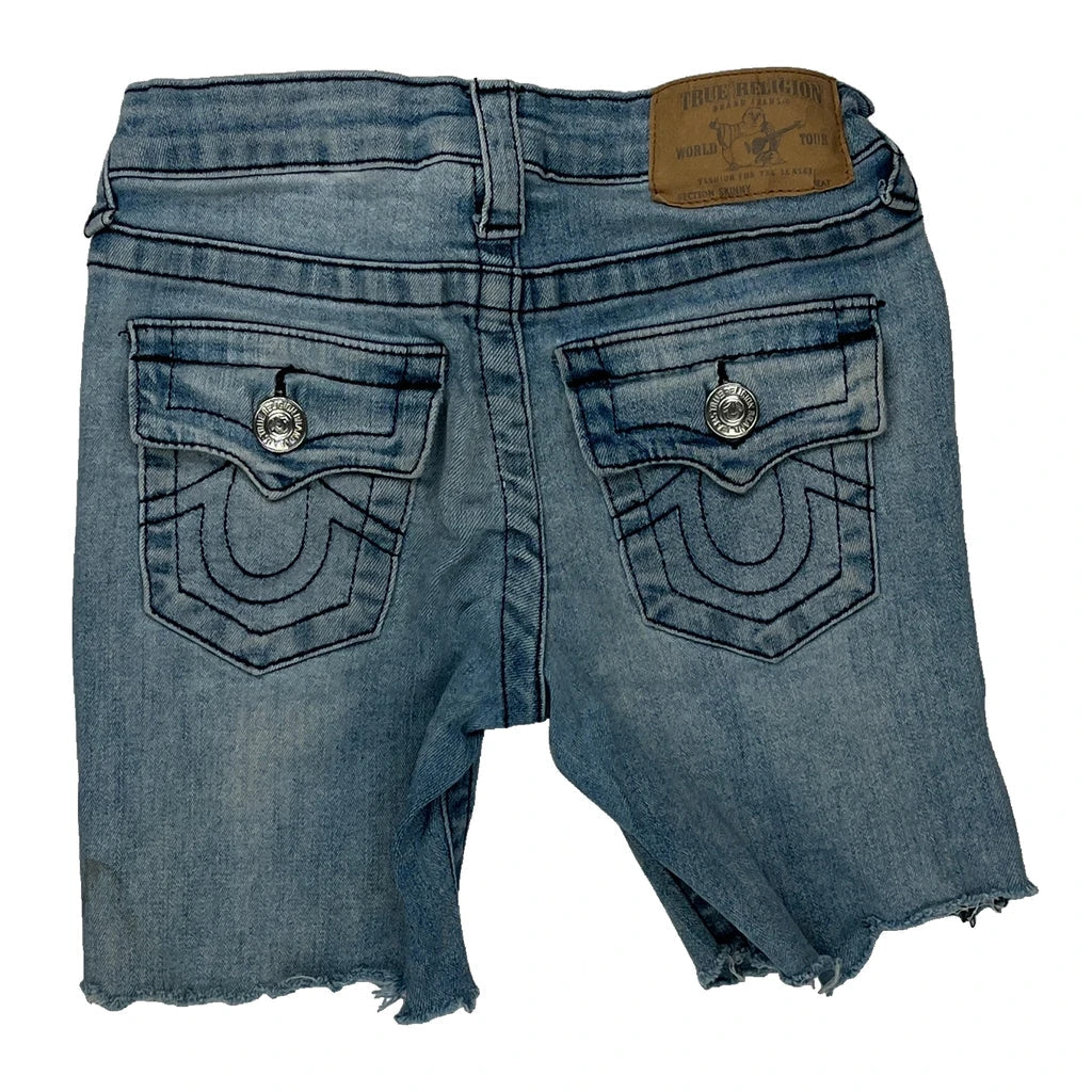 True Religion Denim Shorts - 22W UK 2 Light Wash Denim Refurbished - Thrifted (note: this is a term often used to describe second- refurbished available on Cerqular
