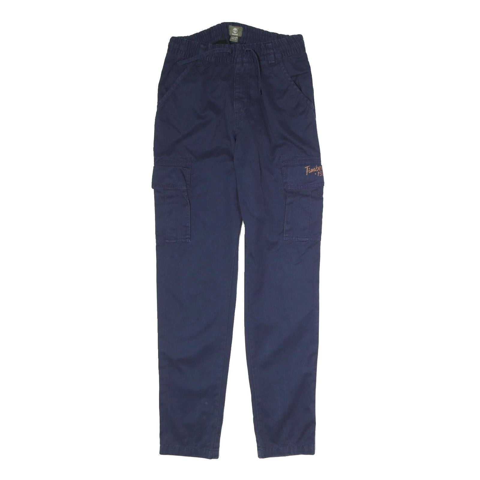 TIMBERLAND Mens Navy Slim Cargo Drawstring Cotton Blend Trousers W26 L31 Refurbished - N/A refurbished available on Cerqular