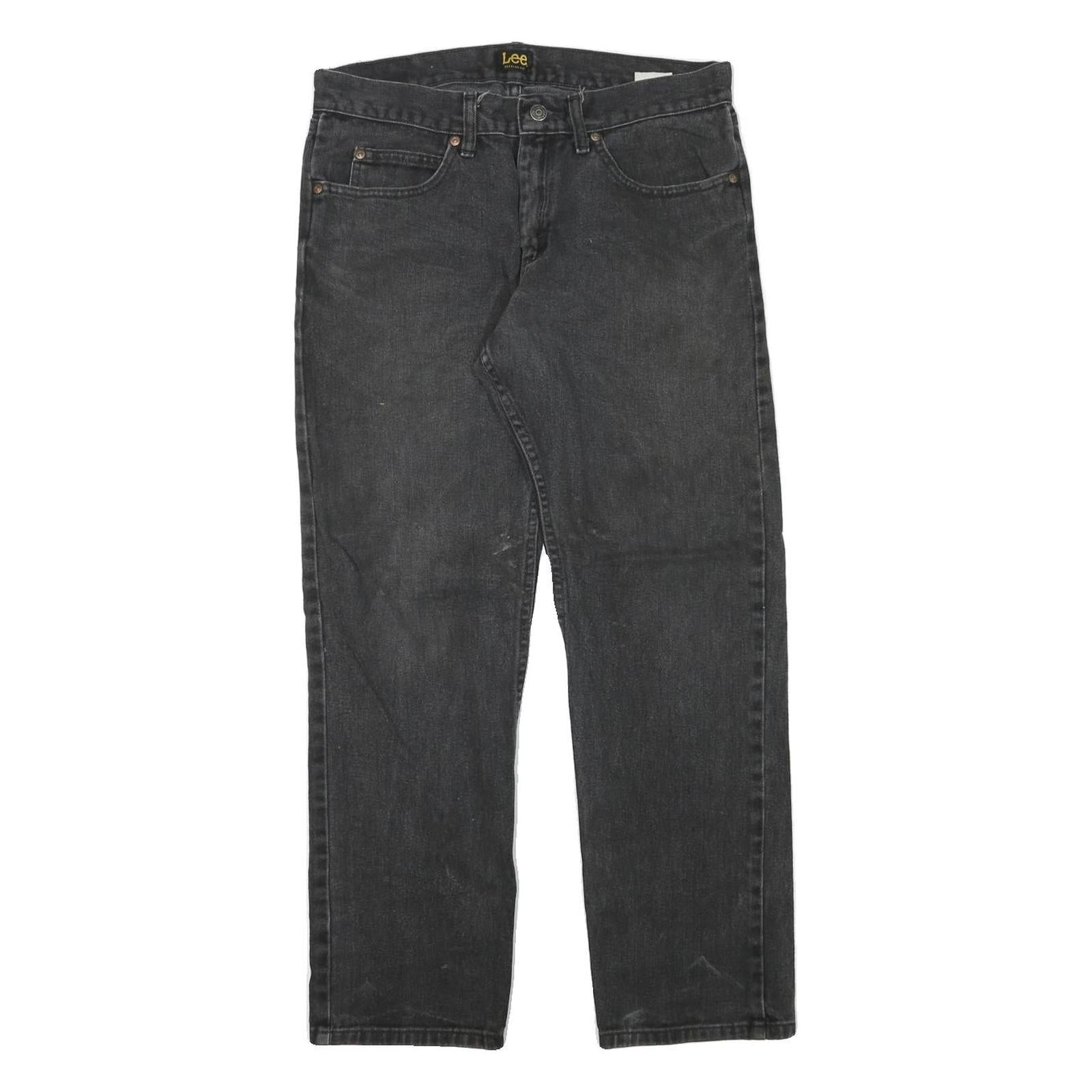 LEE Mens Regular Fit Black Denim Jeans Cotton Blend W32 L29 Classic Zip Pockets Refurbished - N/A refurbished available on Cerqular