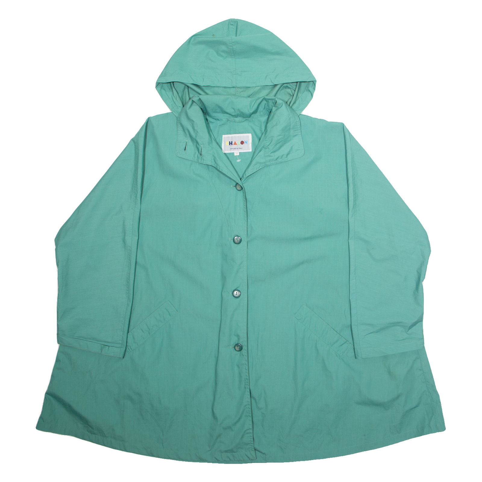 CHARON Womens Overcoat Jacket Blue Hooded L Refurbished - N/A refurbished available on Cerqular