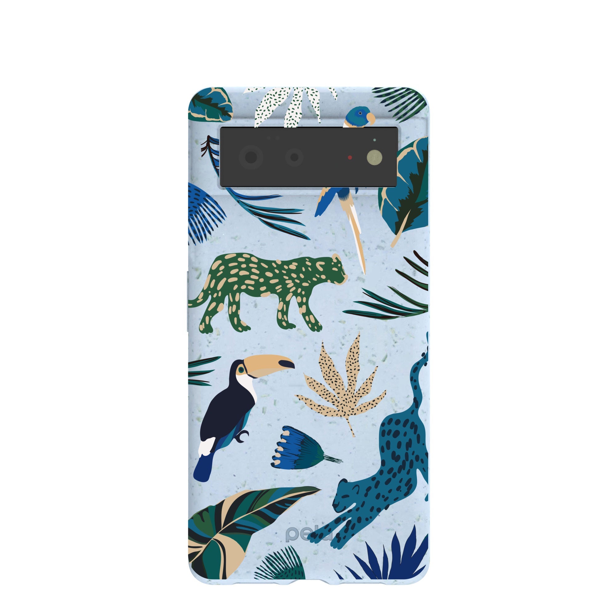 Buy Powder Blue Tropical Rainforest Google Pixel 6 Case Refurbished - $65.00 Powder Blue Tropical Rainforest Google Pixel 6 Case Refurbished - Pela Case refurbished available on Cerqular
