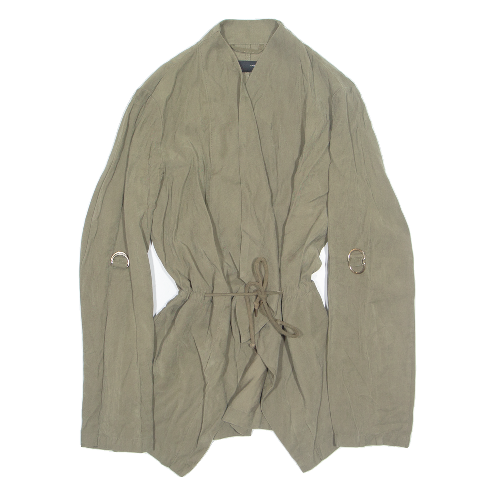 ZARA Womens Blazer Jacket Green Viscose XS Refurbished - N/A refurbished available on Cerqular