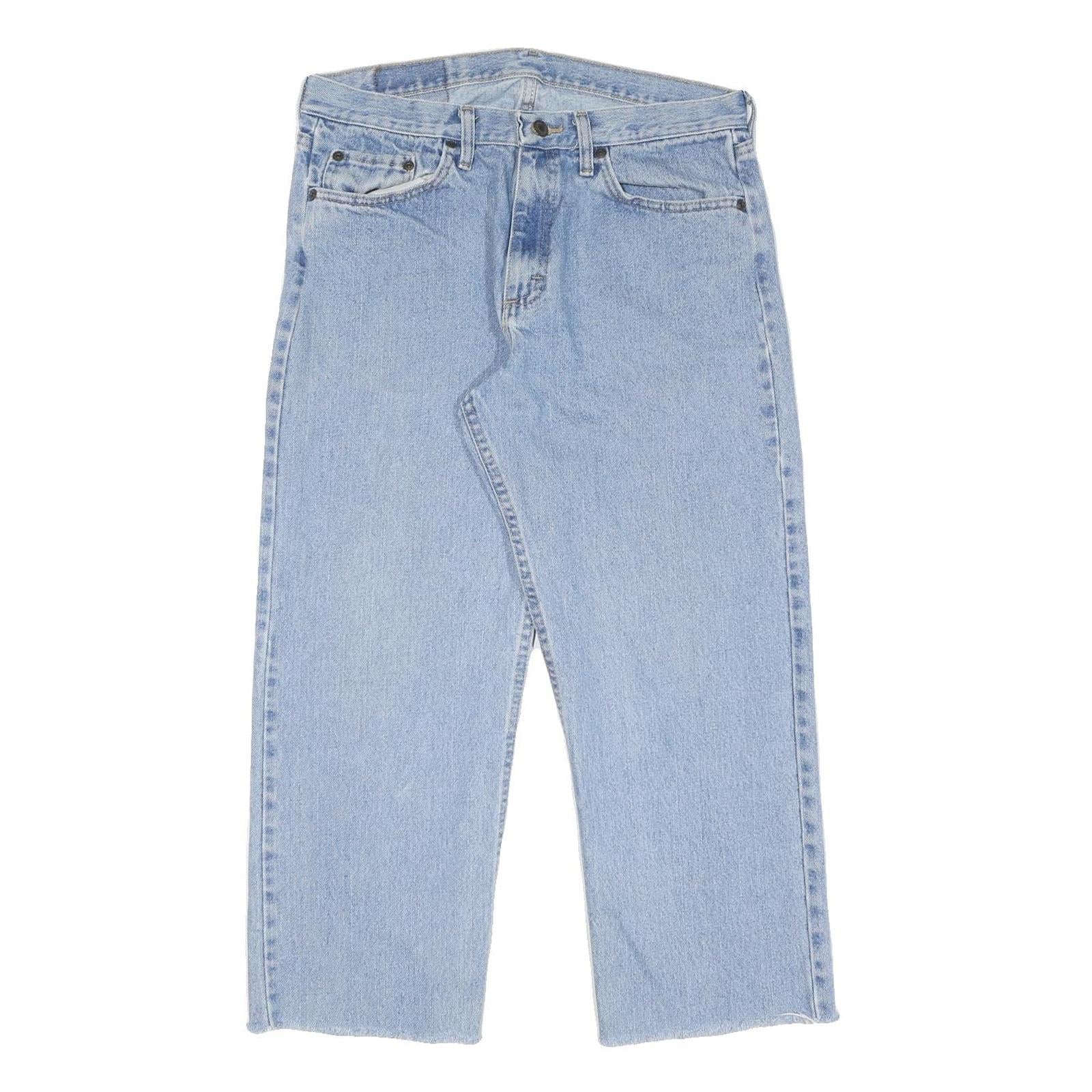 WRANGLER Mens Regular Fit Straight Leg Denim Light Blue W34 L26 Cotton Blend Refurbished - N/A refurbished available on Cerqular