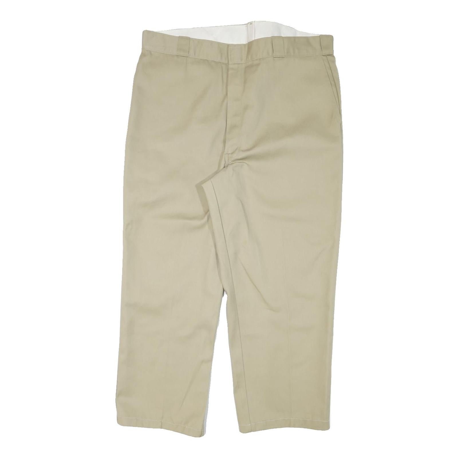 DICKIES Mens Cotton Blend Beige Relaxed Straight Trousers W40 L26 Workwear Refurbished - N/A refurbished available on Cerqular