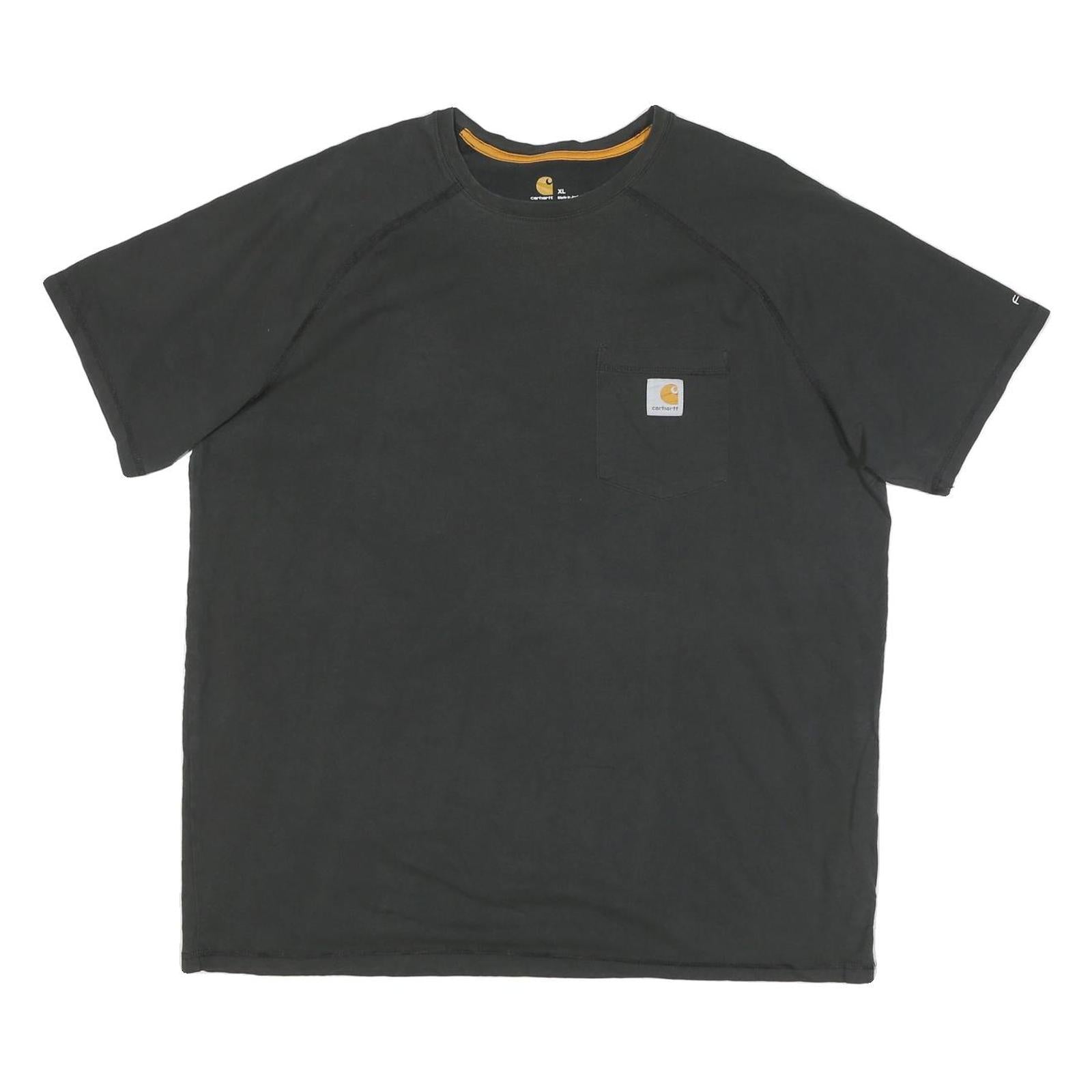 CARHARTT Mens Black & Yellow Pocket T-Shirt XL Short Sleeve Crew Neck Workwear Refurbished - N/A refurbished available on Cerqular