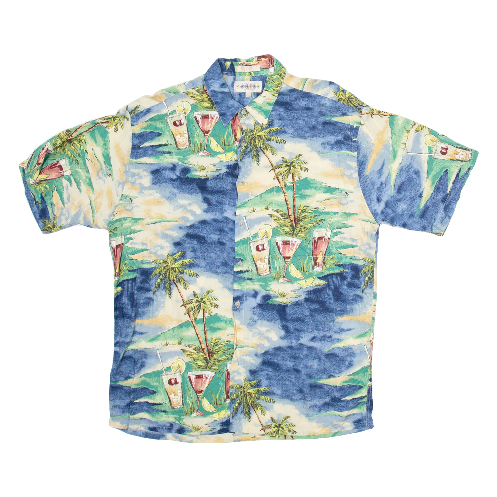 CAMPIA MODA Mens Hawaiian Shirt Blue Crazy Pattern L Refurbished - N/A refurbished available on Cerqular