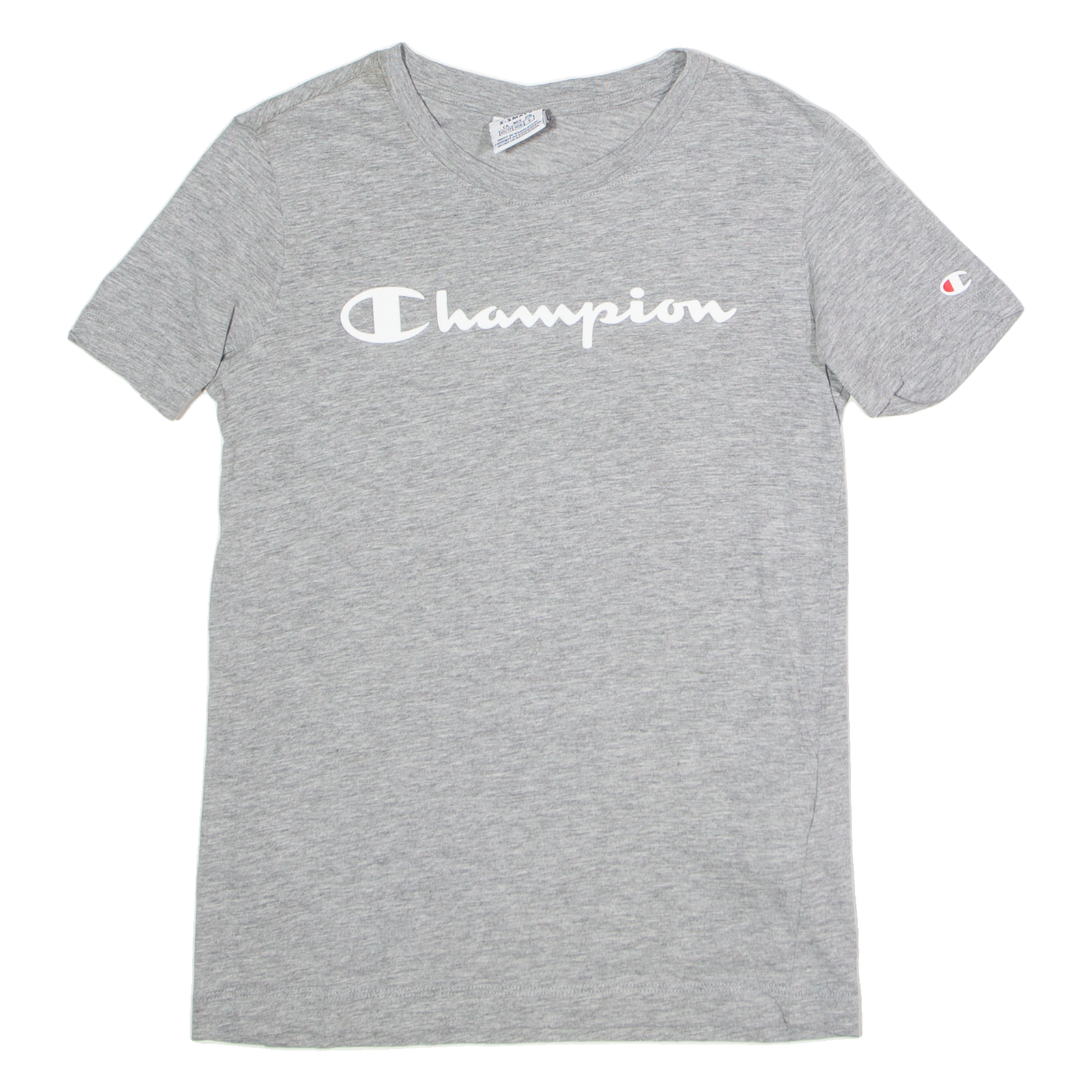 CHAMPION Womens T-Shirt Grey Crew Neck XS Refurbished - N/A refurbished available on Cerqular