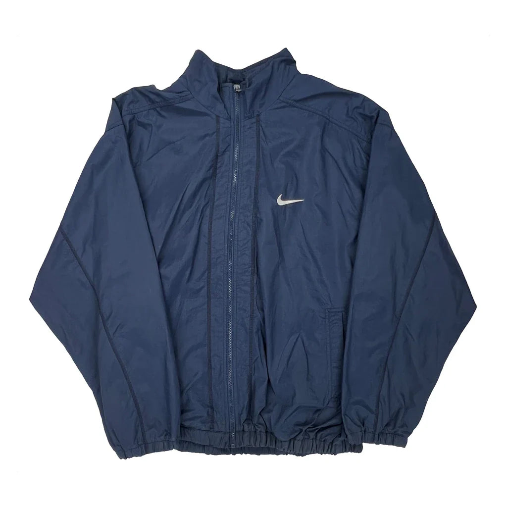 Nike Windbreaker - XL Blue Nylon Refurbished - Thrifted (note: this is a term often used to describe second- refurbished available on Cerqular