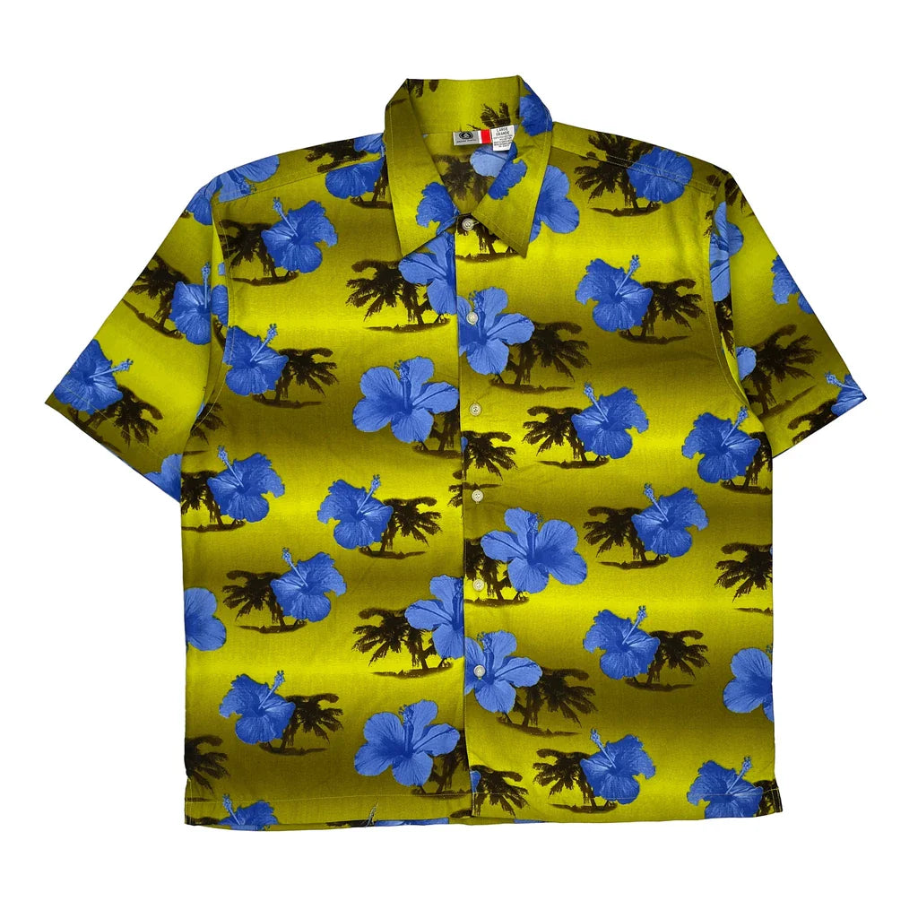 Arizona Jeans Hawaiian Shirt - Large Multicoloured Polyester Refurbished - Thrifted (note: this is a term often used to describe second- refurbished available on Cerqular