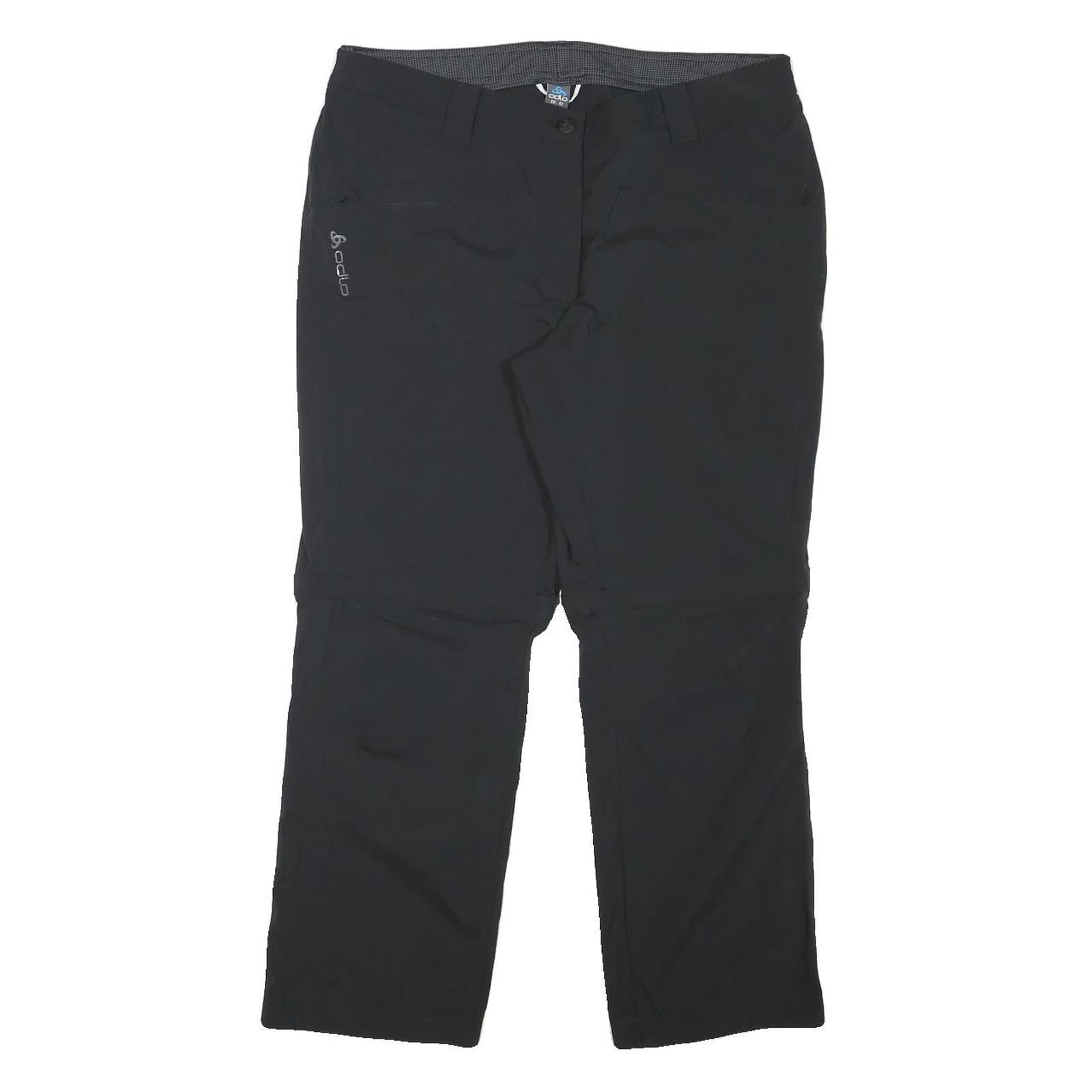 ODLO Womens Polyester Blend Black Regular Fit Straight Trousers W33 L26 Outdoor Refurbished - N/A refurbished available on Cerqular