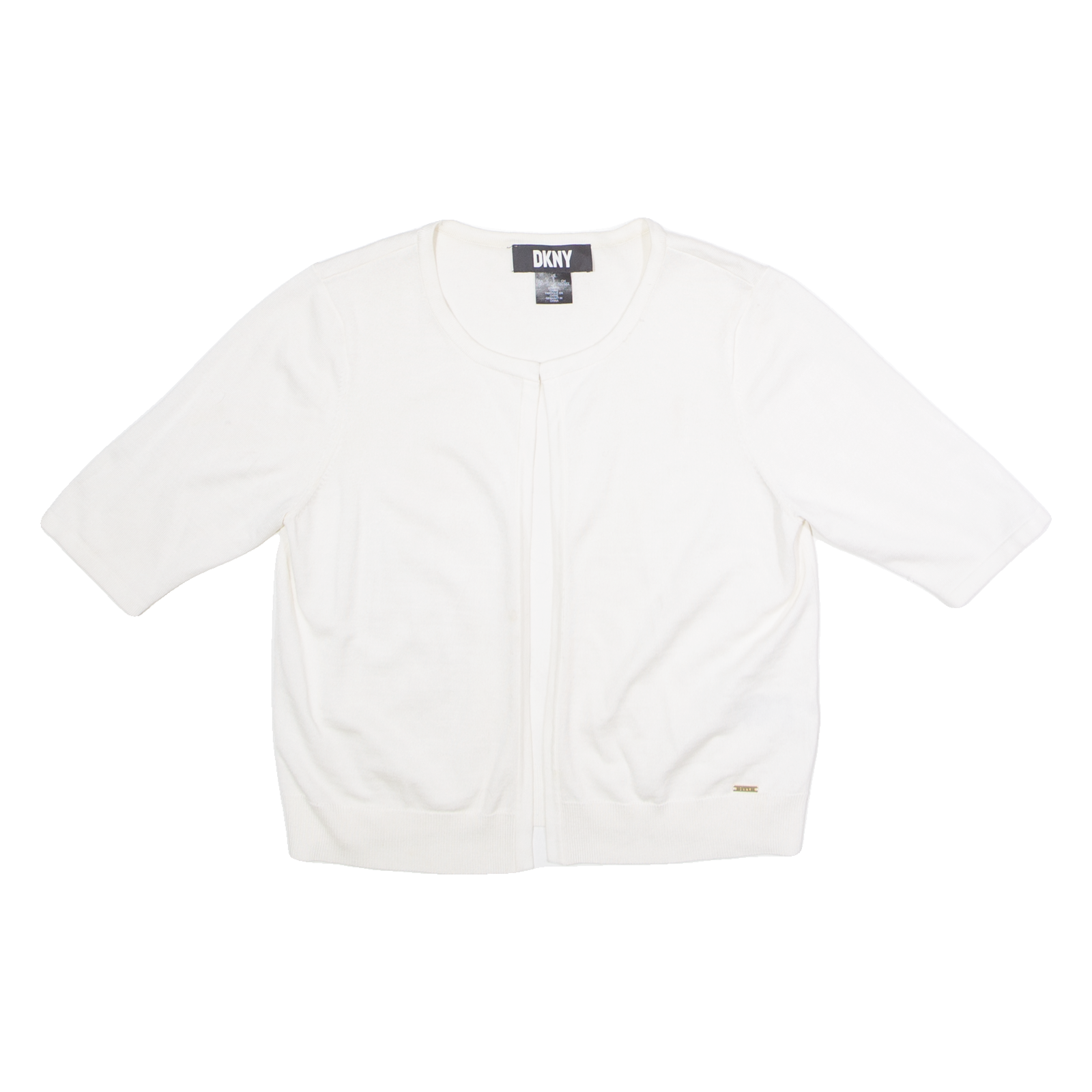 Buy DKNY Womens Cardigan White Crew Neck Tight Knit Short Sleeve Viscose S Refurbished - $28.59 DKNY Womens Cardigan White Crew Neck Tight Knit Short Sleeve Viscose S Refurbished - N/A refurbished available on Cerqular