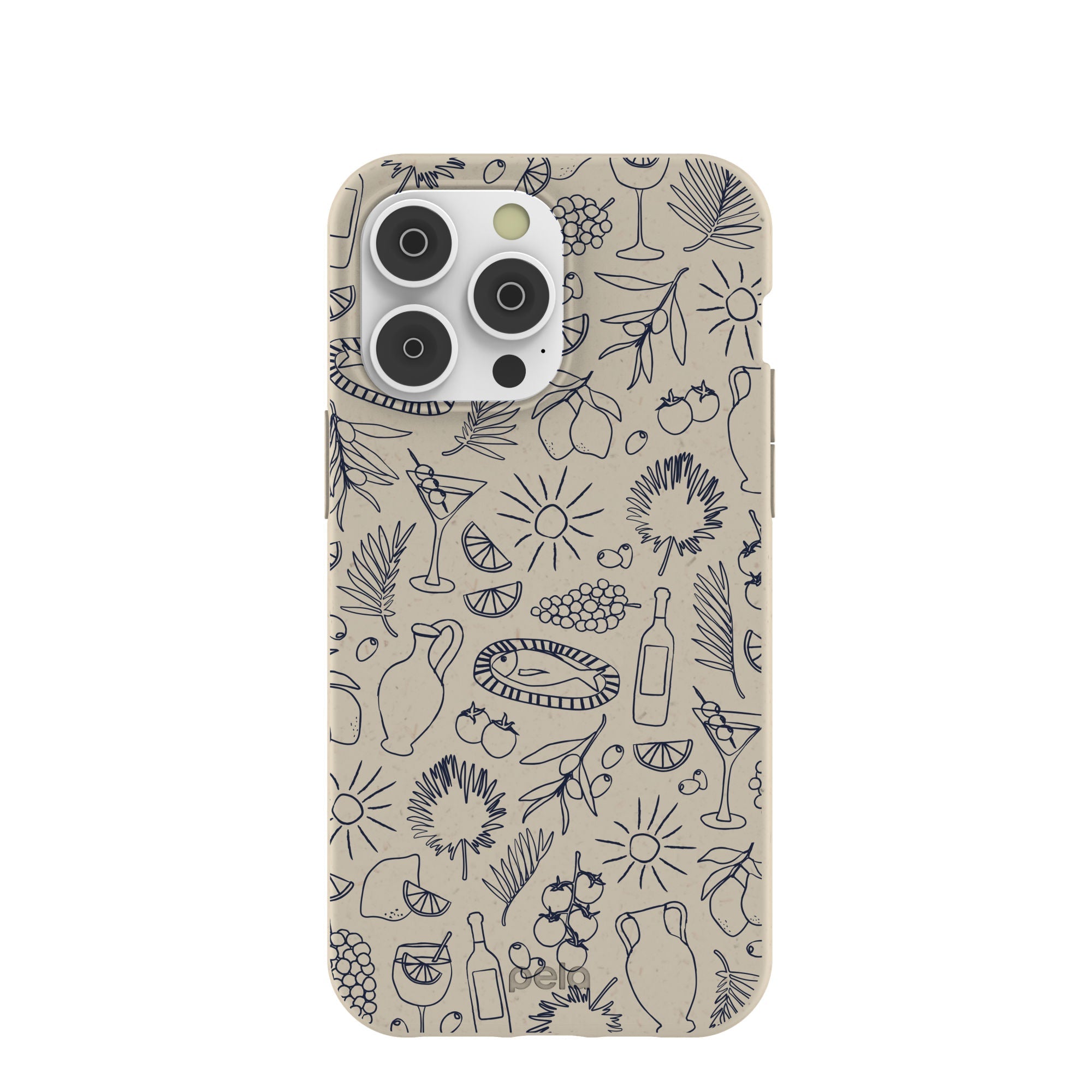 London Fog Mediterranean Moments iPhone 14 Pro Max Case Refurbished - Pela Case refurbished available on Cerqular