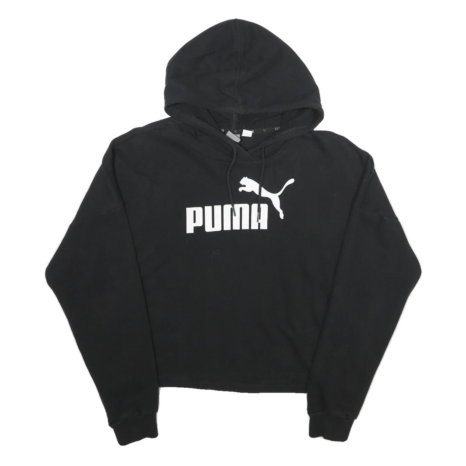 PUMA Womens Black Hoodie L Cotton Blend Pullover Hooded Sweatshirt Refurbished - N/A refurbished available on Cerqular