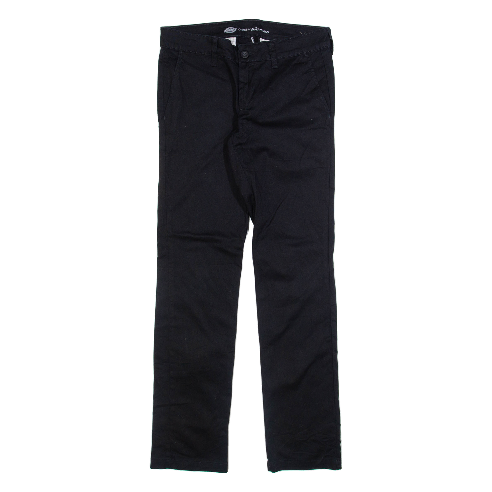 DICKIES Womens Trousers Black Slim Straight W30 L31 Refurbished - N/A refurbished available on Cerqular